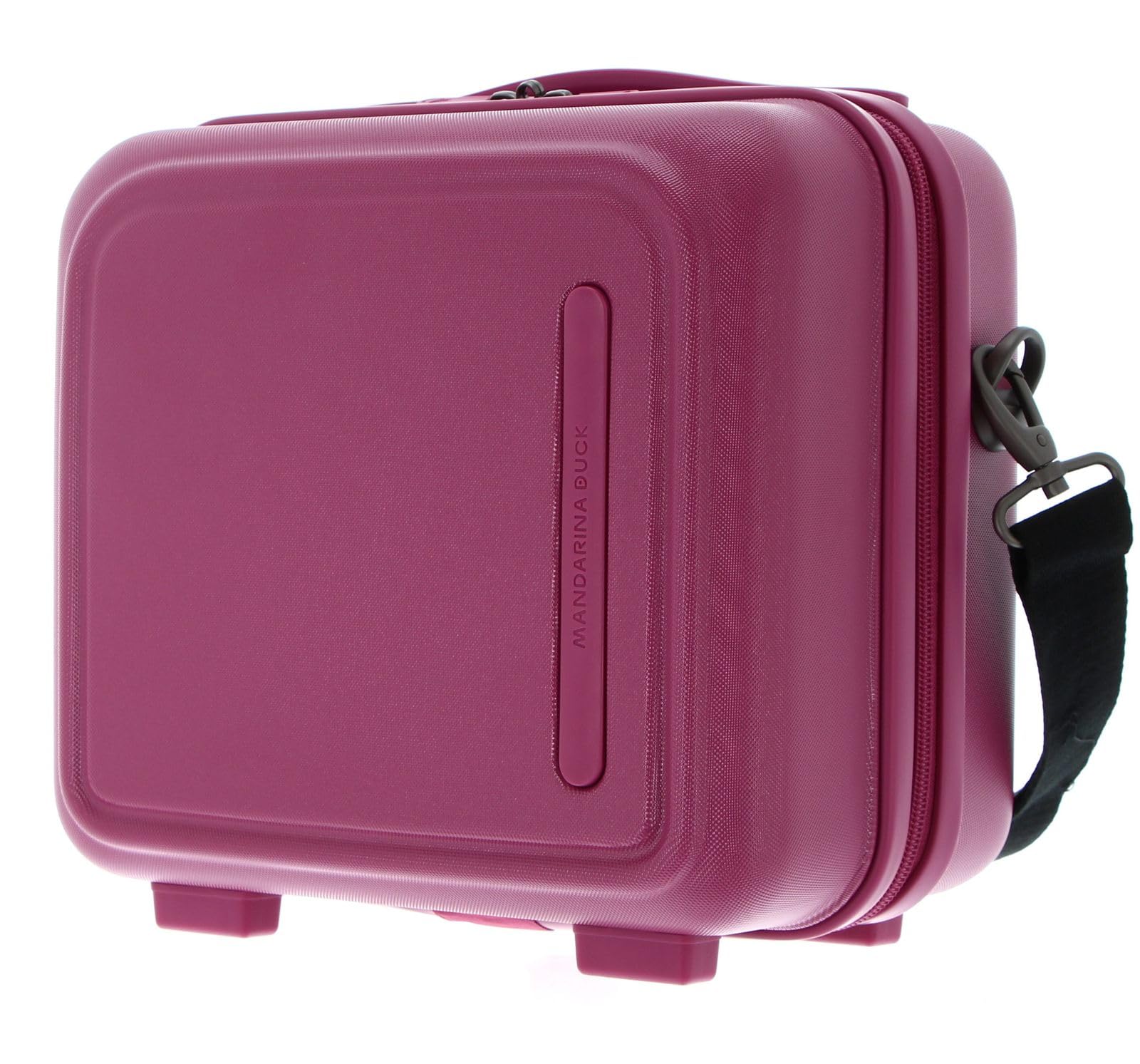 Kuferek z logo + Beauty CASE, Red Violet, Beauty case rigido z poliwęglanu