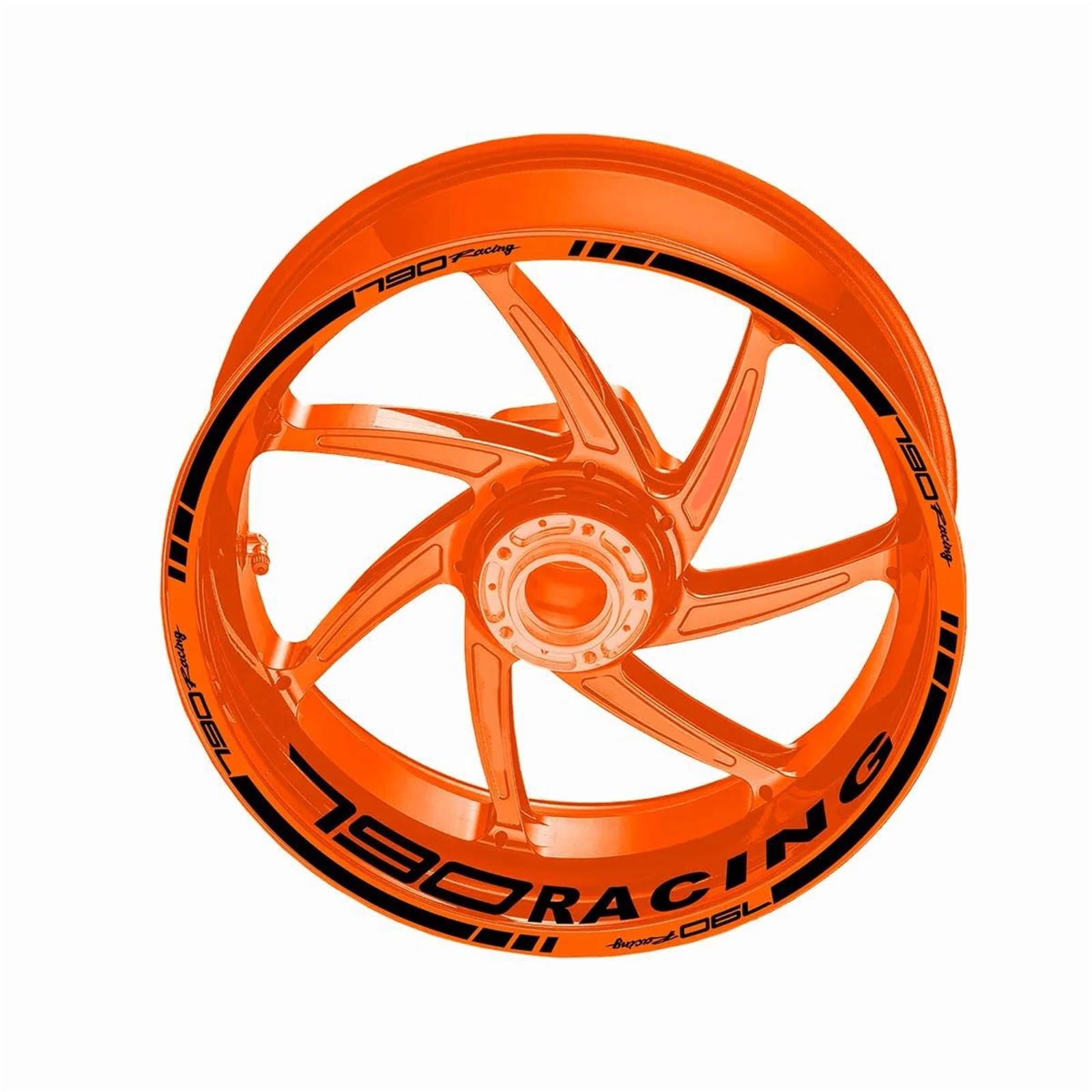 Decorative Stickers for Duke790 Reflective Motorcycle Wheel Rim Sticker Strips Decal Motocycle Stickers Hub Decals(Orange)