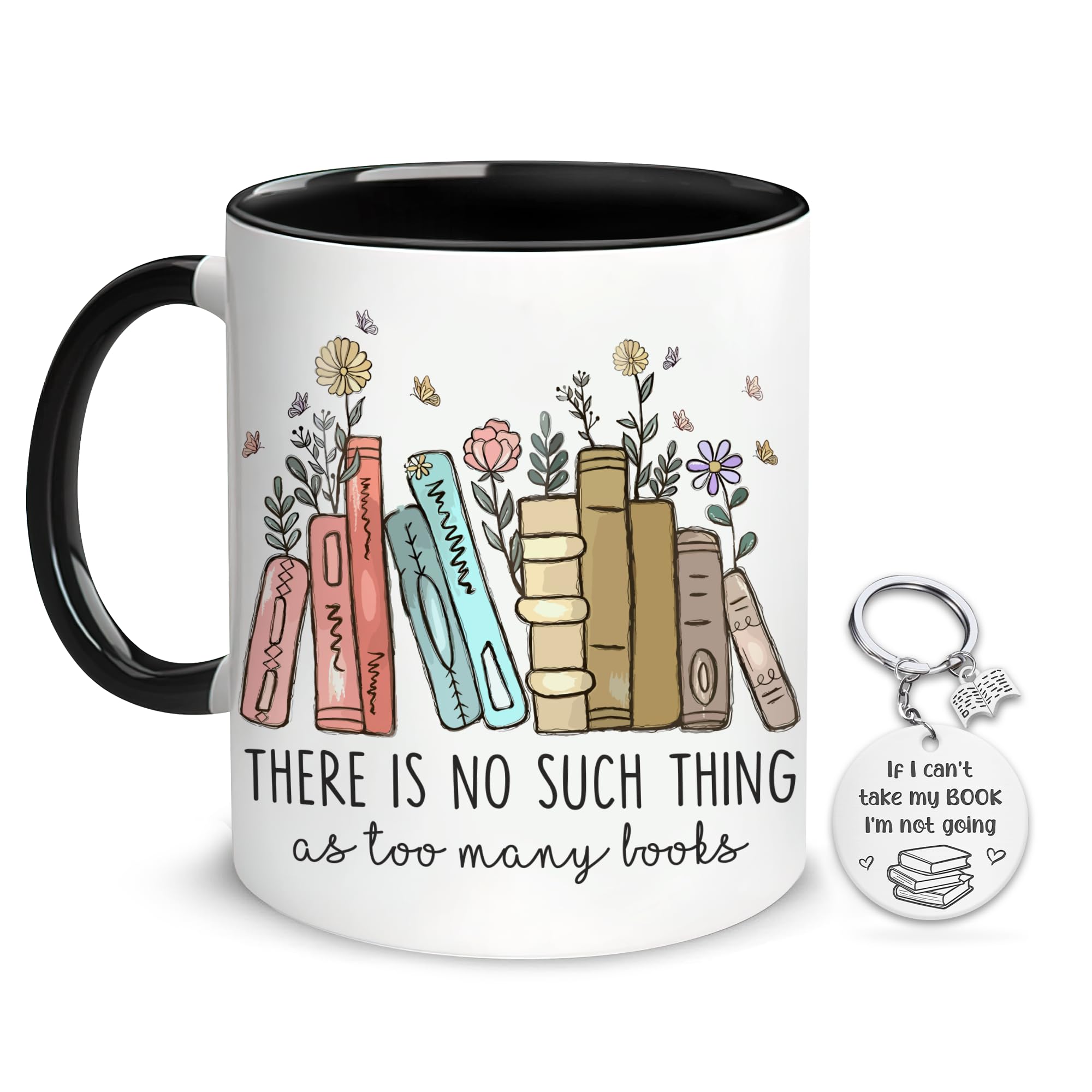 Hyturtle Book Lover Coffee Mug 11oz - There Is No Such Thing - Gifts For Book Lover On