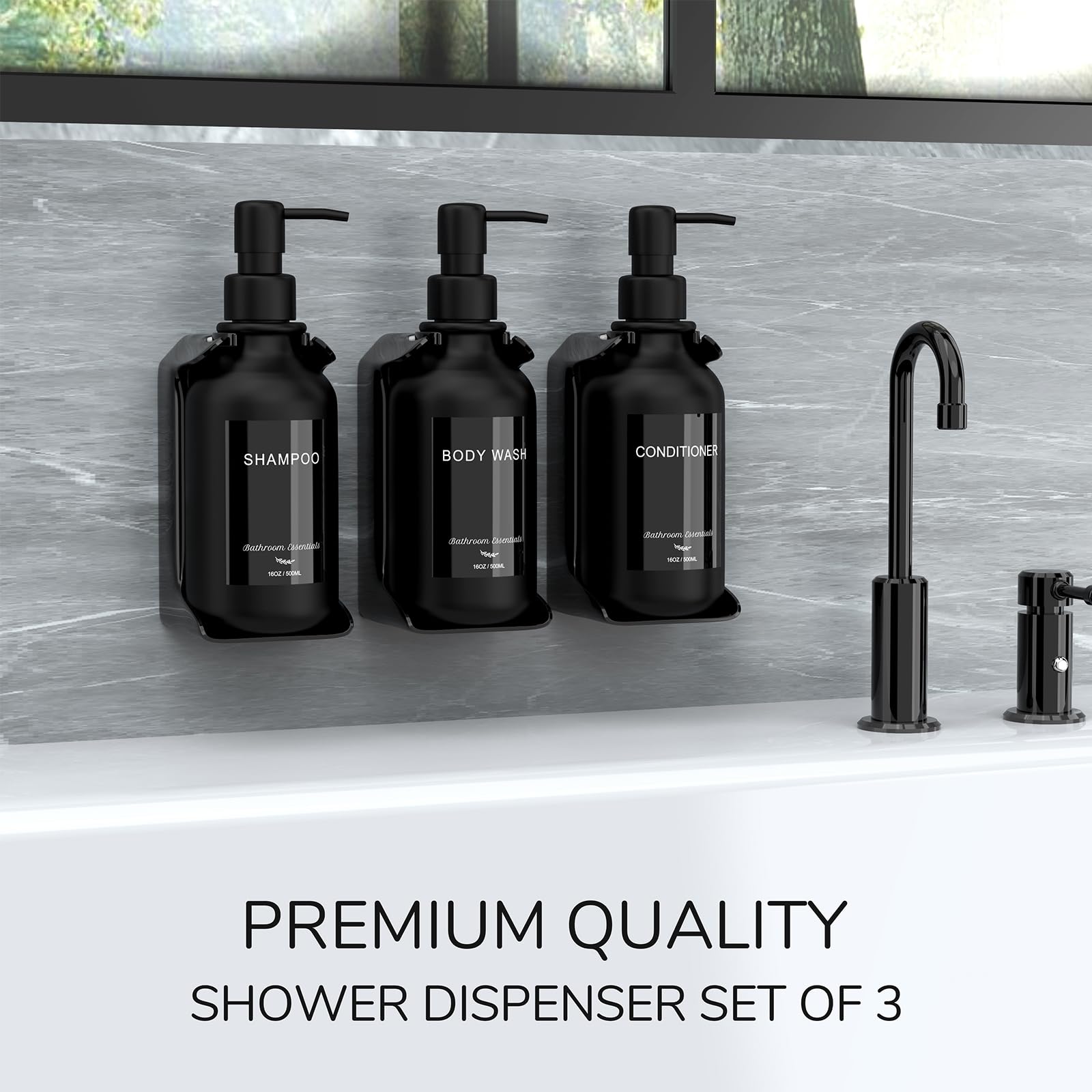 Amazon.com: Modern Shampoo and Conditioner Dispenser - Shower Soap