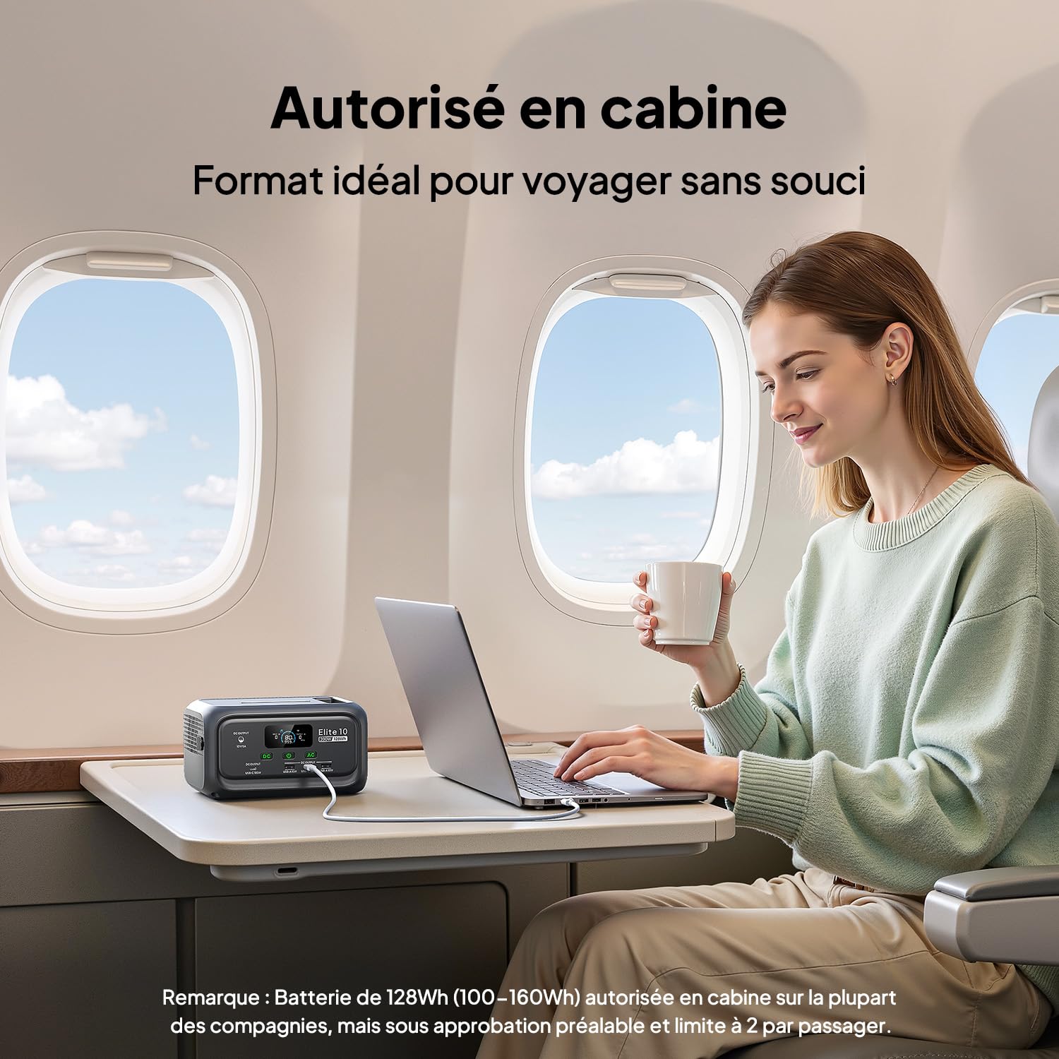 BLUETTI Elite 10 128Wh & 200W Prise CA Générateur Électrique Portable | Batterie LiFePO4, recharge solaire rapide. Idéal pour camping, alimentation de secours domestique et vacances.