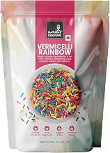 Natural Craving Rainbow Sprinkles for Cake Decoration 100g | Multicolor Vermicelli for Baking, Cookies, Donuts, Ice Cream & Dessert Toppings | Colorful Cake Decorating Sprinkles