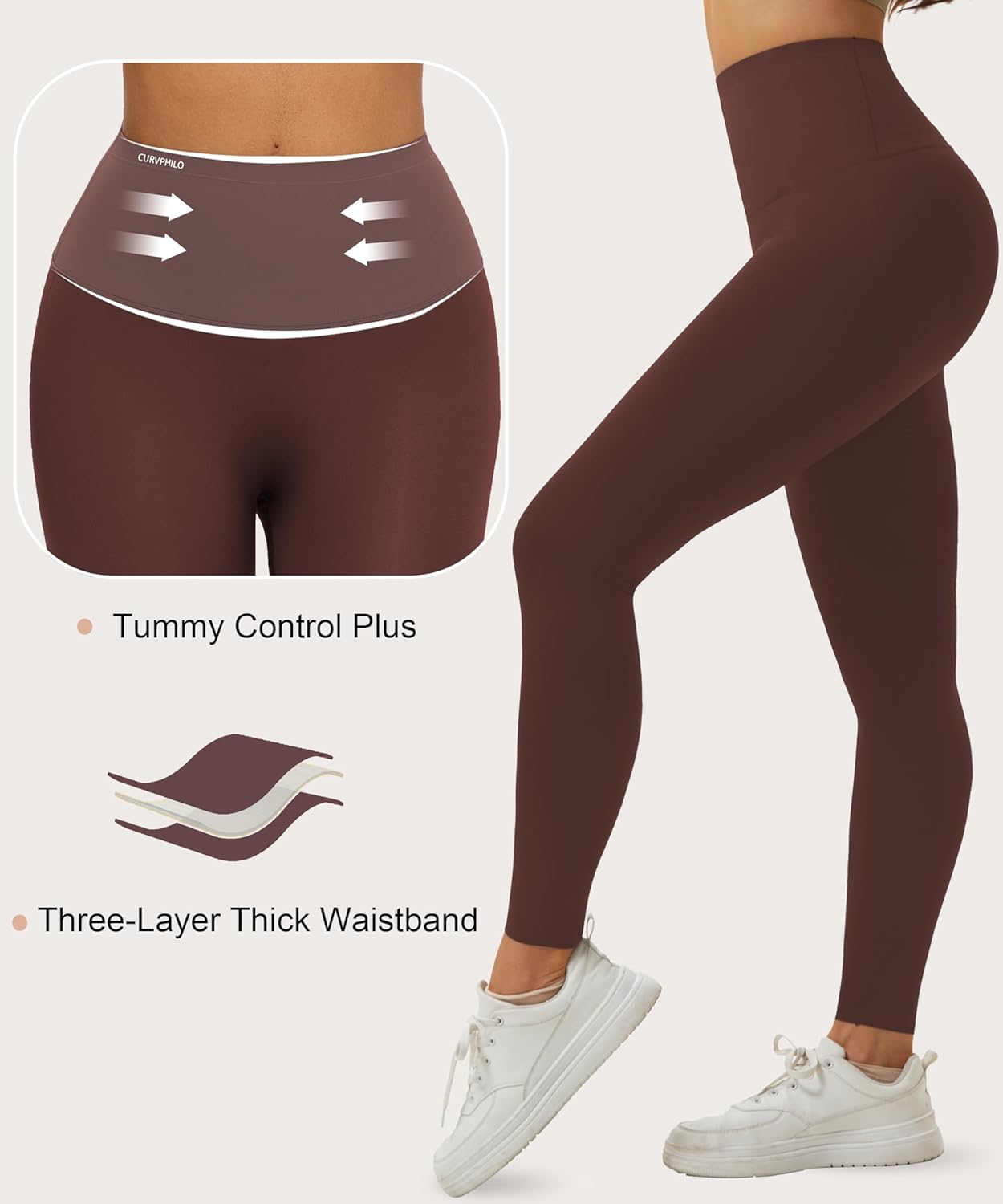 Women's Compression Leggings Butt Lifting Work Out Athletic Gym High Waist Tummy Control Stretchy with Pockets - Image 6