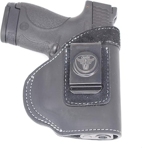 Cardini Leather  Funda de cuero IWB prémium para transporte oculto  Funda Glock 26 en el interior de la cintura, funda Glock 27 IWB, funda Glock 42,