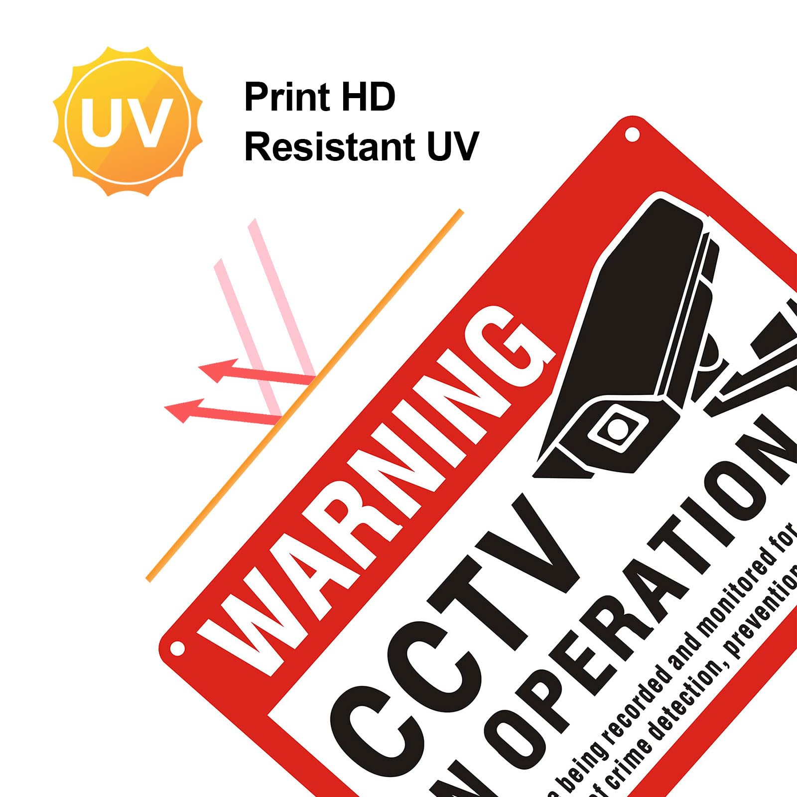 CCTV in Operation Sign Reflective Aluminum - Image 3