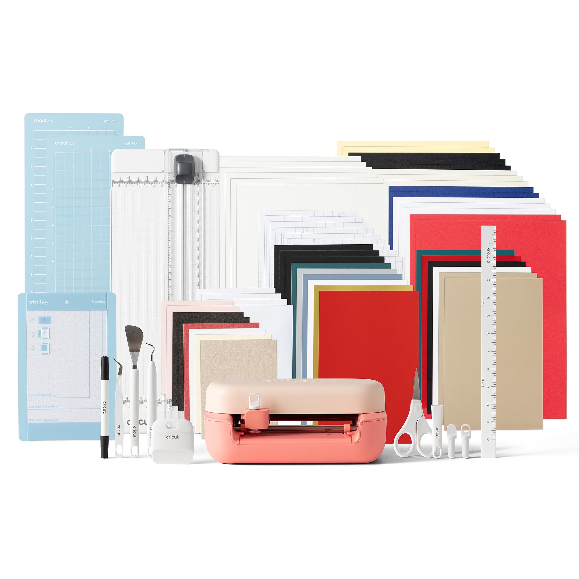 Cricut Joy™ 2 Deluxe Bundle, Coral - Ultra-Compact Cutting Machine - Perfect for Making Cards, Stickers, Labels, Decals, & More - Portable - Includes Enough Supplies for Up to 55 Projects
