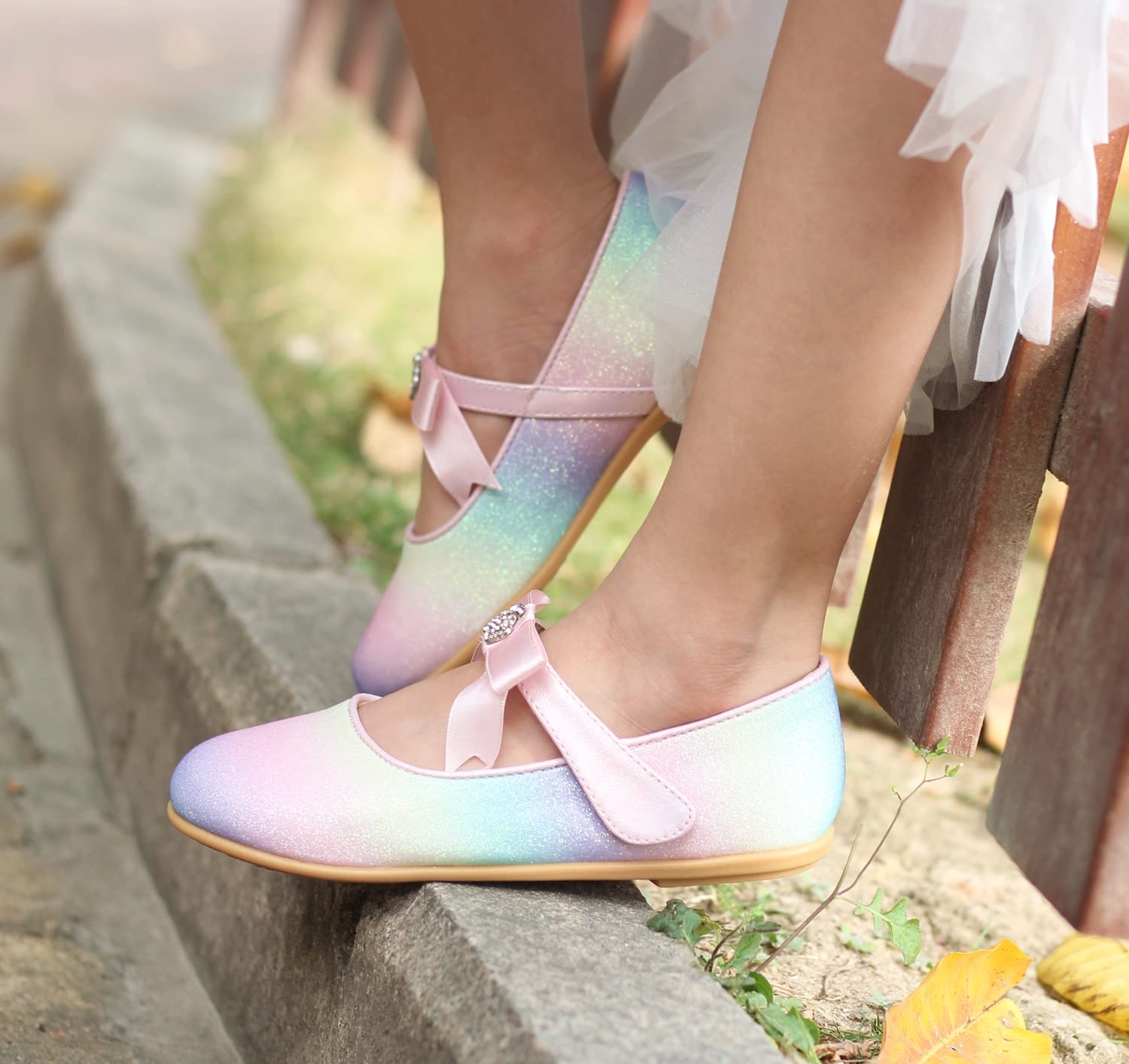 EIGHT KM EKM7063 Filles en Bas âge Chaussures habillées Chaussure Mary Jane Flats Princesse Chaussures De Mariage Ballerines