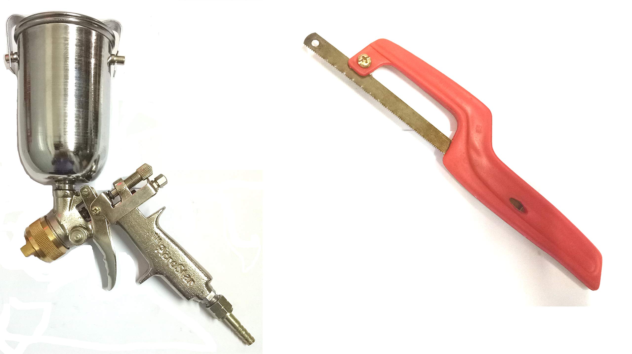 Lovely Shiva Steel Paint Colour Spray Gun 1 Pint 473 ml to 600 ml Paint and Mini Hacksaw Combo Set