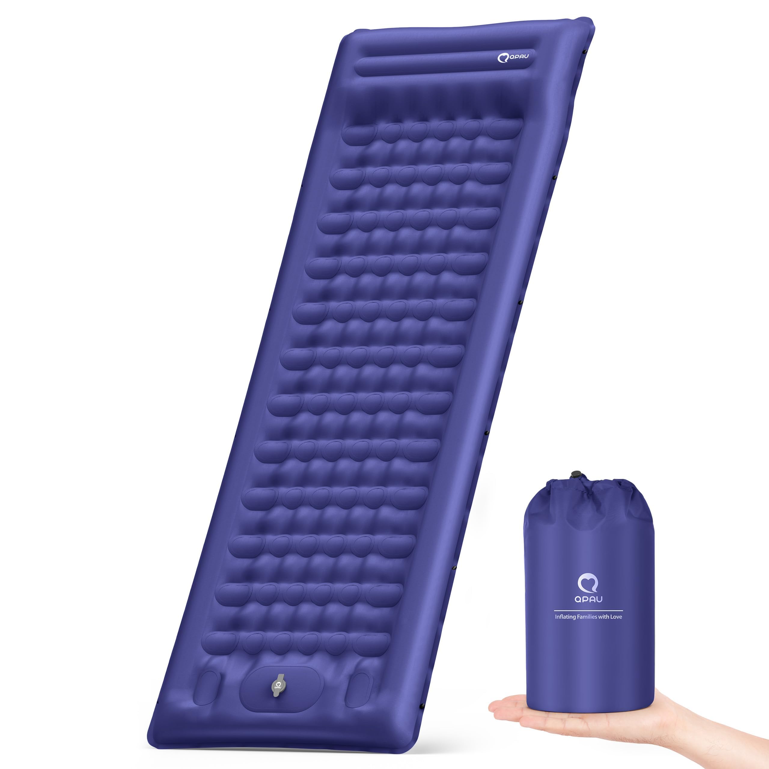 Zhufas Selbstaufblasende Isomatte - 13cm Dicke Campingmatratze Mit Fußpumpe