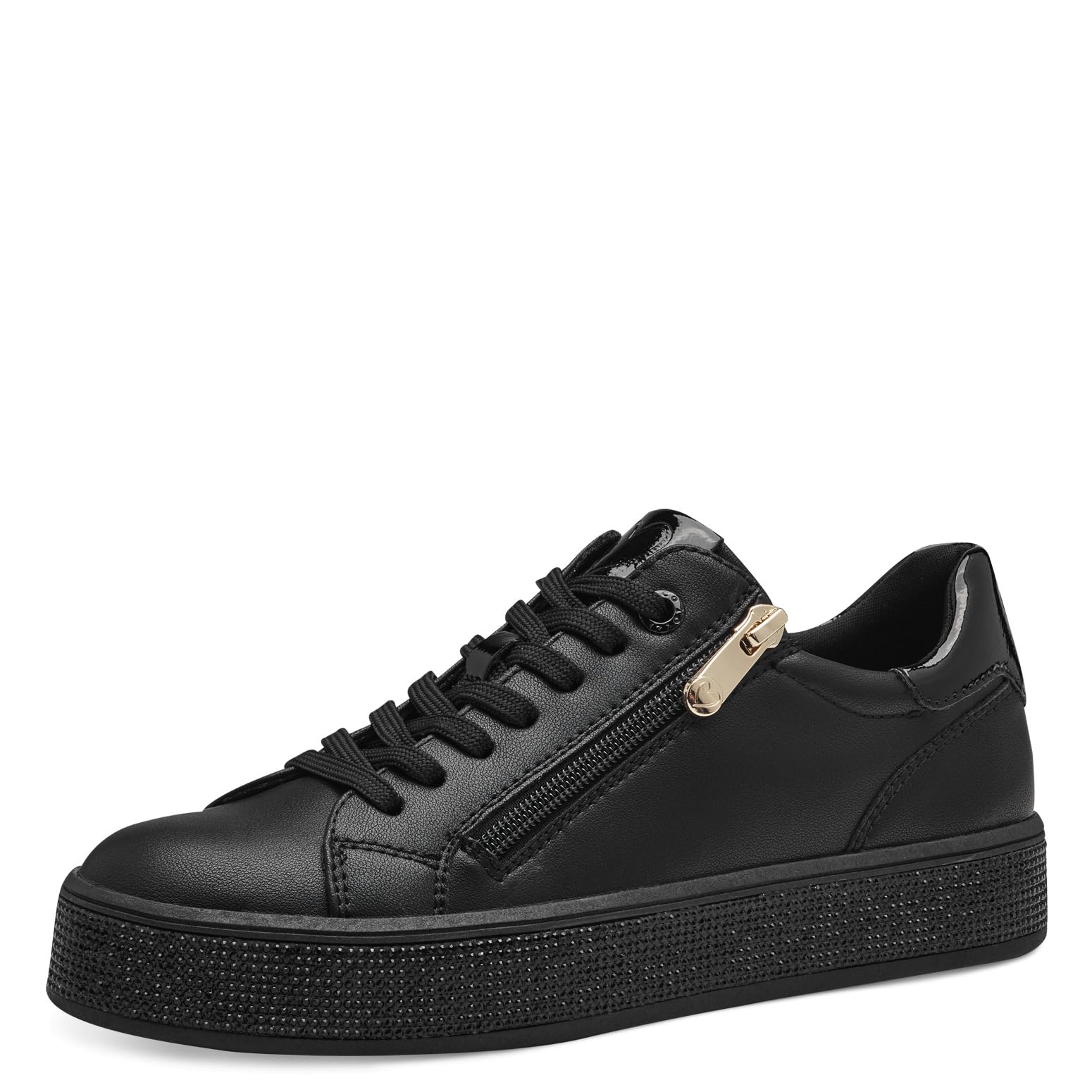 MARCO TOZZI Women's 2-23715-42 Sneaker, Black Comb, 5.5