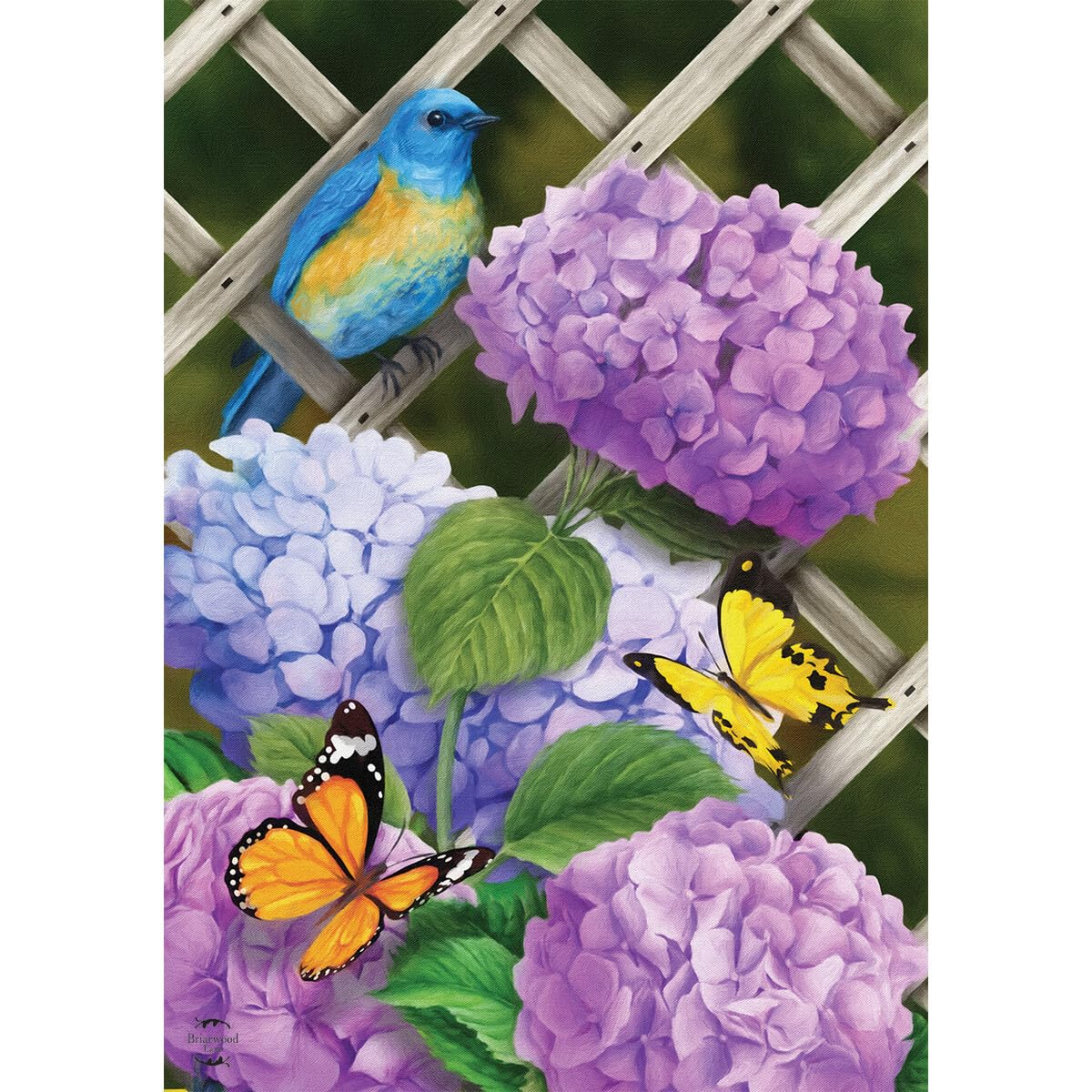 Briarwood Lane Spring House Flag 40x28 For Outdoor Hydrangea Gathering For Spring House Flag