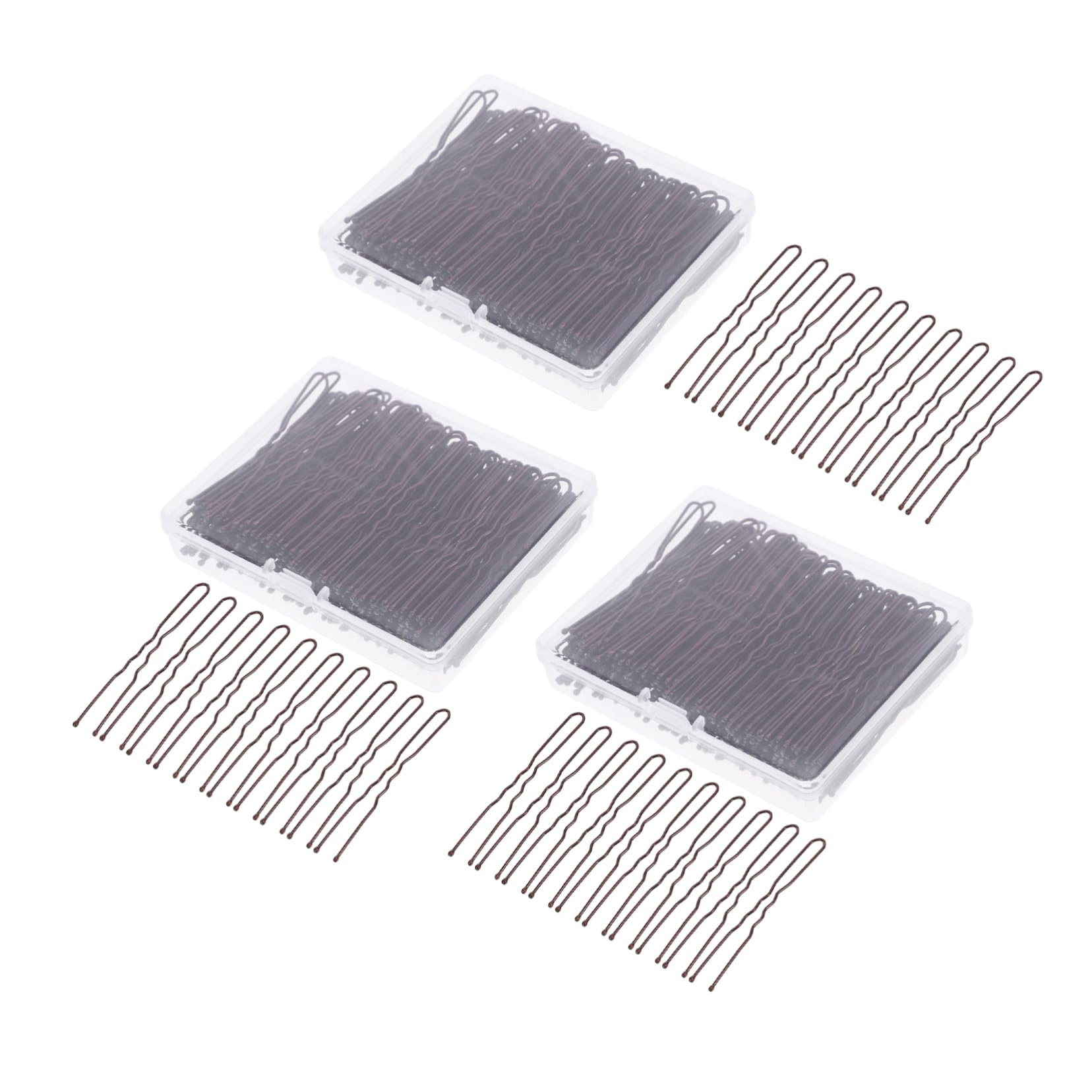 SHERCHPRY 600 Piezas conjunto de pinzas para el cabello pasador de pelo francés alfiler horquillas de metal en forma de u pasadores de pelo en forma de u de metal planchar Café
