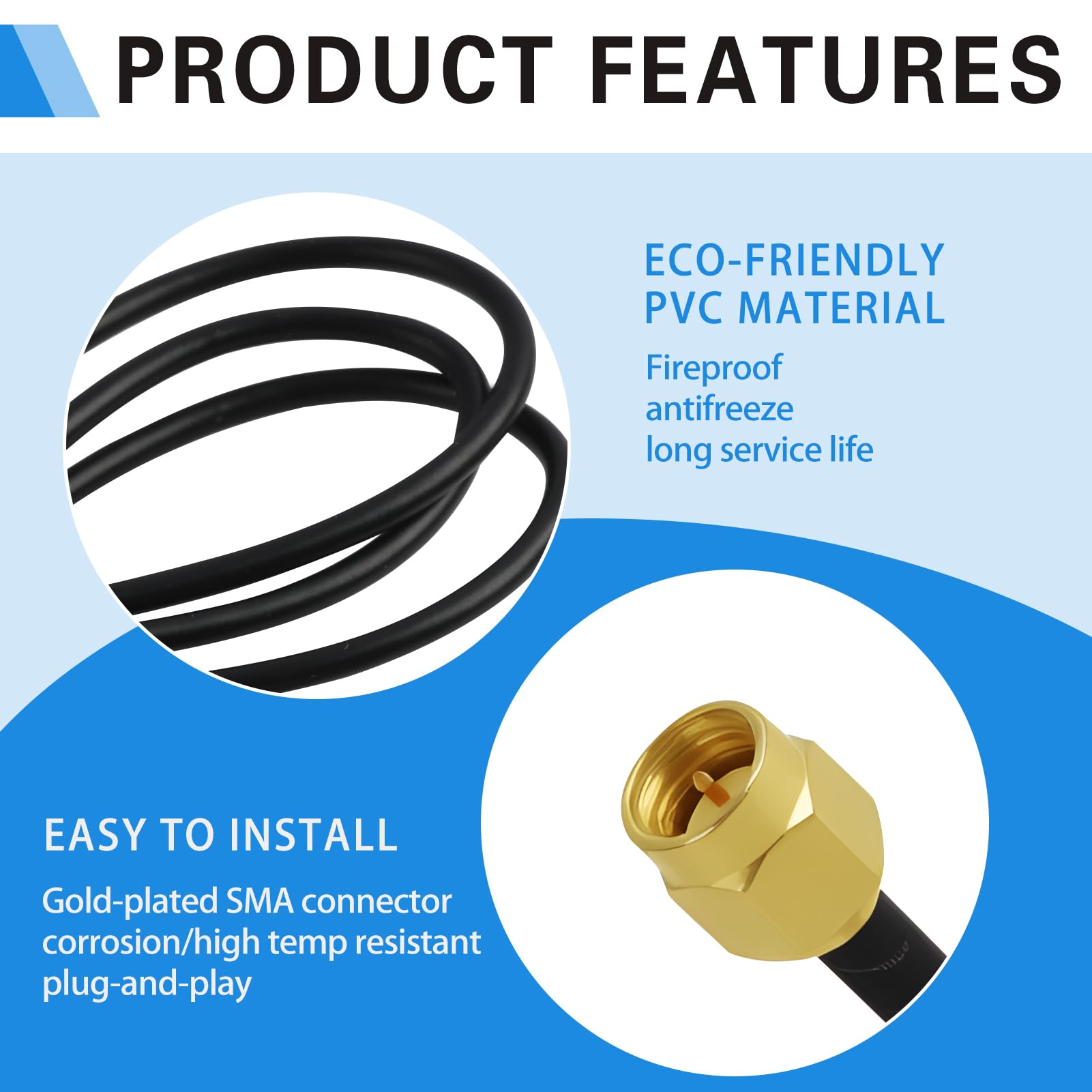 Antenna GPS attiva SMA 3 m RG174 impermeabile per auto GPS tracker 4G LTE
