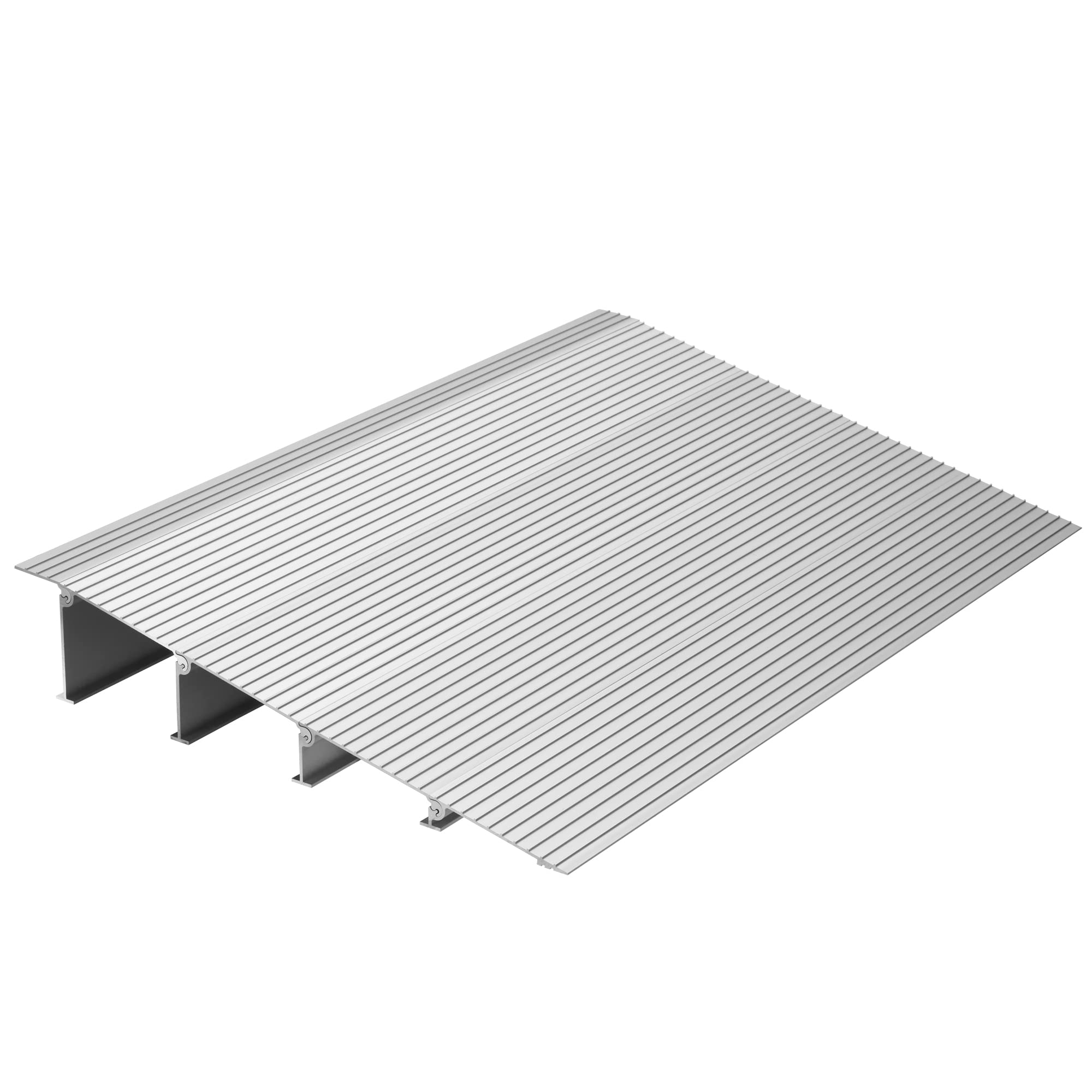 4" Rise Door Threshold Ramp (800lbs Weight Capacity), Adjustable Aluminum Alloy Portable Entry Ramp for Wheelchairs, Scooters, Power Chairs, Walkers