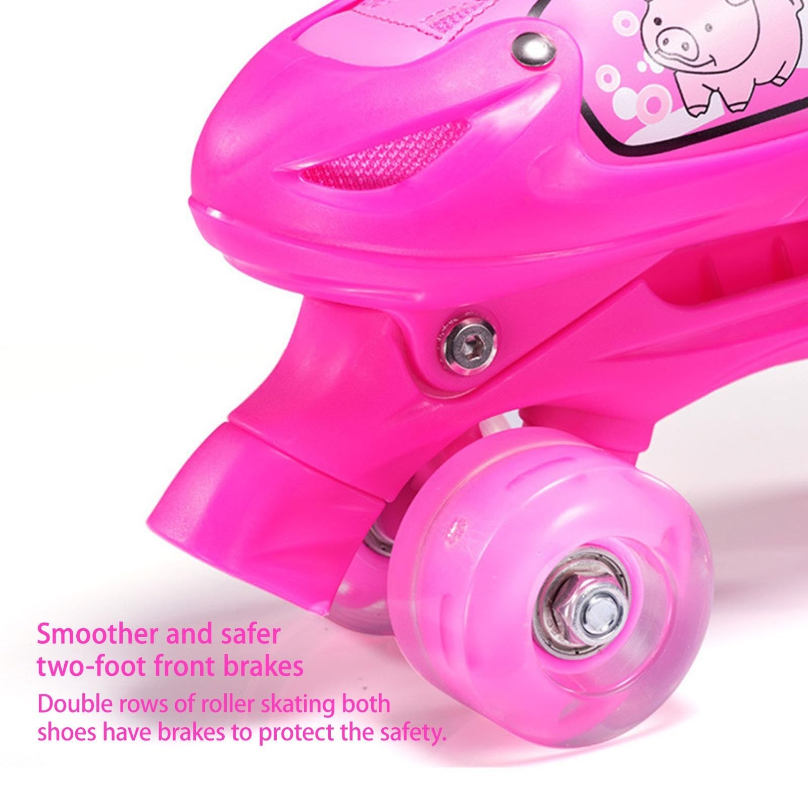 Roller Enfant à Double Rangée pour Filles Et Garçons Et Adultes avec Roues Lumineuses, à Quatre Roues Débutants Patin A Roulette pour L'Intérieur Et L'extérieur