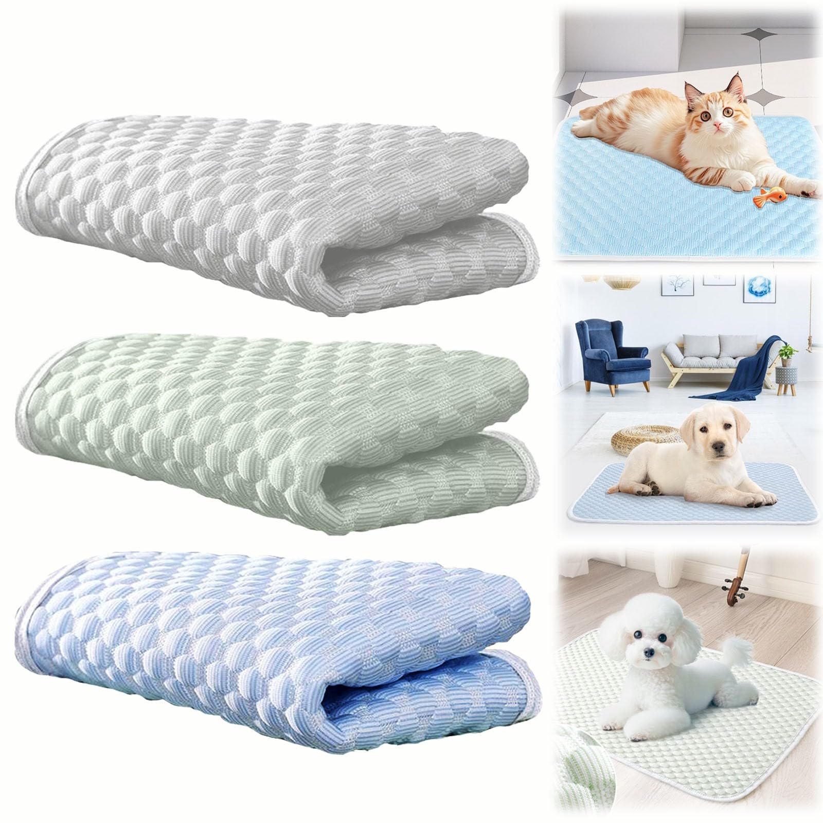 Dog Cooling Mat,2026 New Cooling Mat for Dogs,Waterproof & Durable Coolings Dog Mats in Hot Summer, Keep Cool for Pets,Ice Self Cooling Pad Mats for Dog,Cat,Washable Sleeping Bed for UK Pets