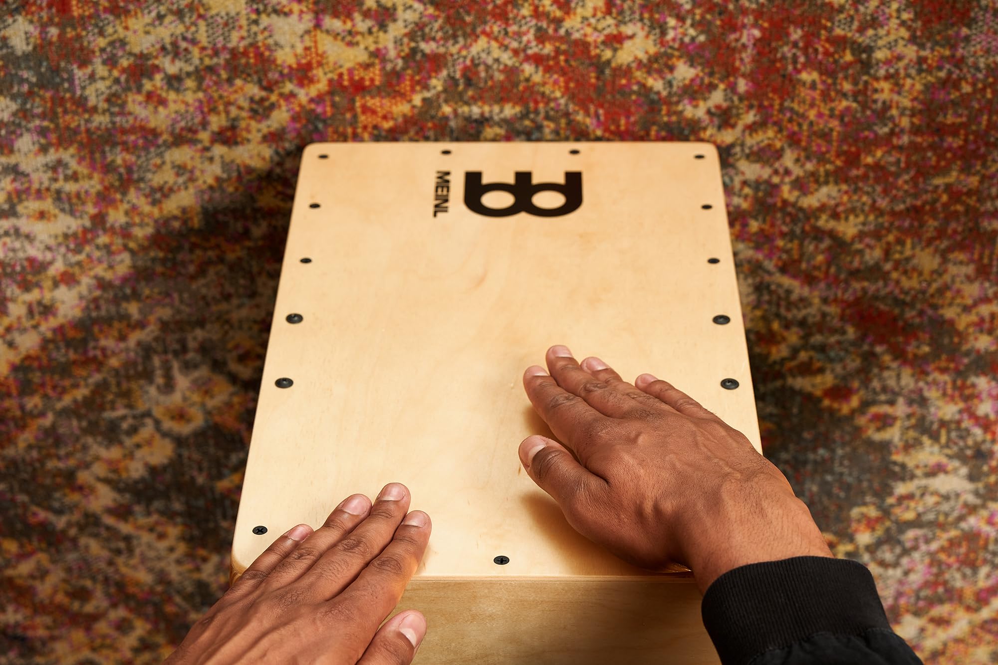 Meinl Percussion Woodcraft Cajon Instrument - Grande Drum Box con Suono Snare e Suono Basso Profondo - Superficie di Suono Betulla del Baltico (WC100B)