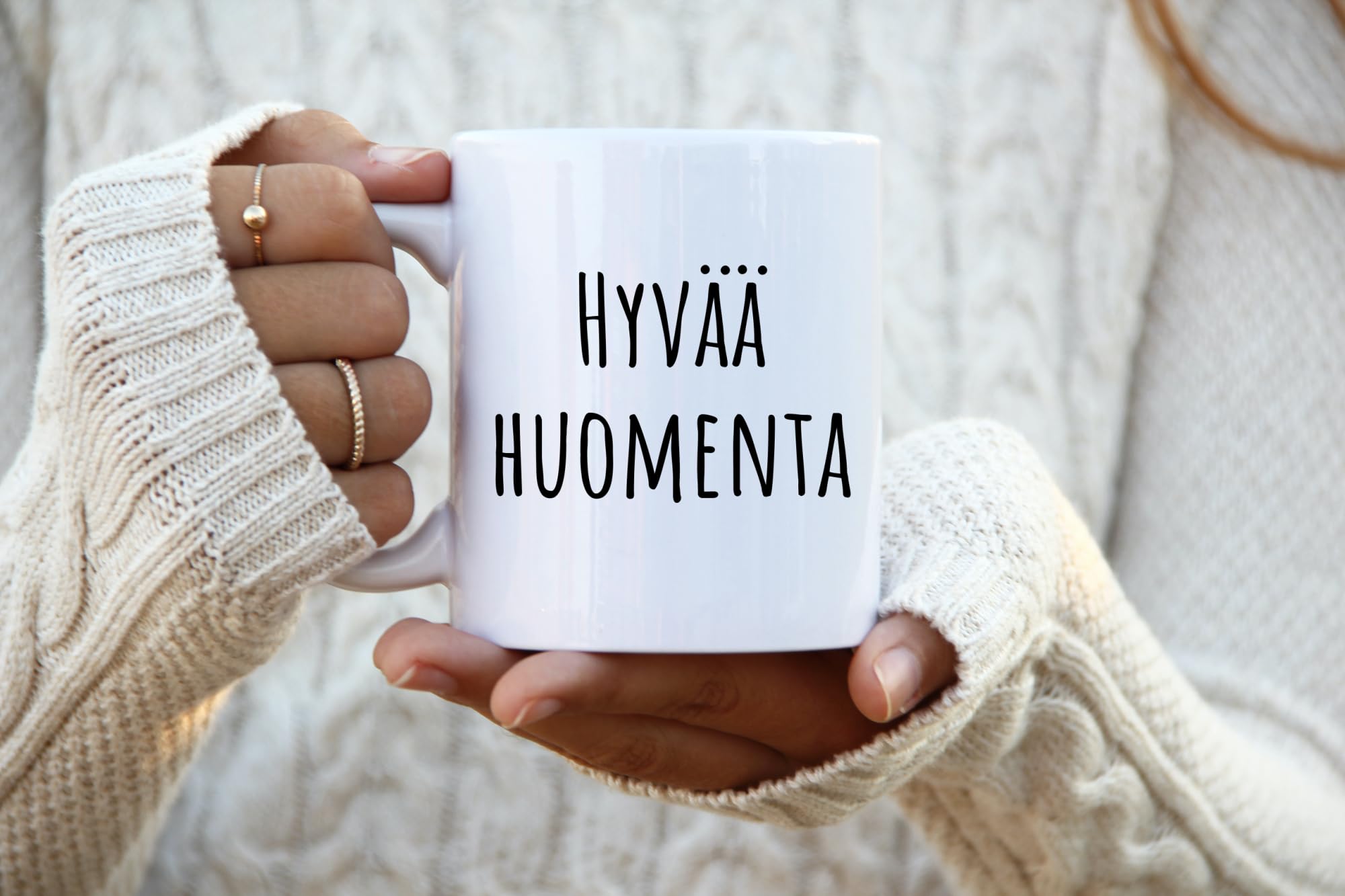 Amazon.com: Hyvä huomenta aamukahvi Finnish coffee mug, Finnish