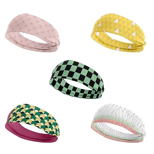 G-Ahora Diadema de anime Slayer de anime bandanas elásticas para la cabeza accesorios para el cabello cosplay uso diario