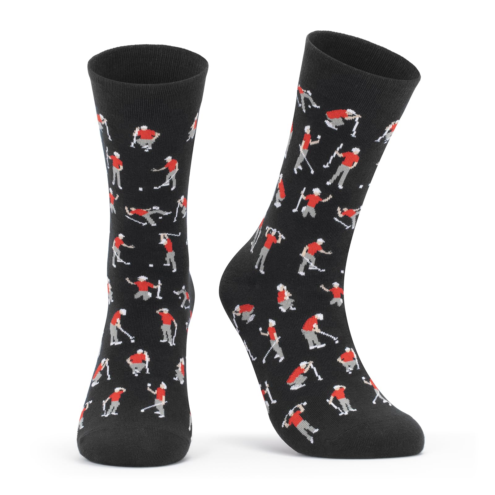 JOCKLAND Men's Funny Golf Socks, Hilarious Golf Gift For Men Funny Sports Casual Cotton Crew Socks