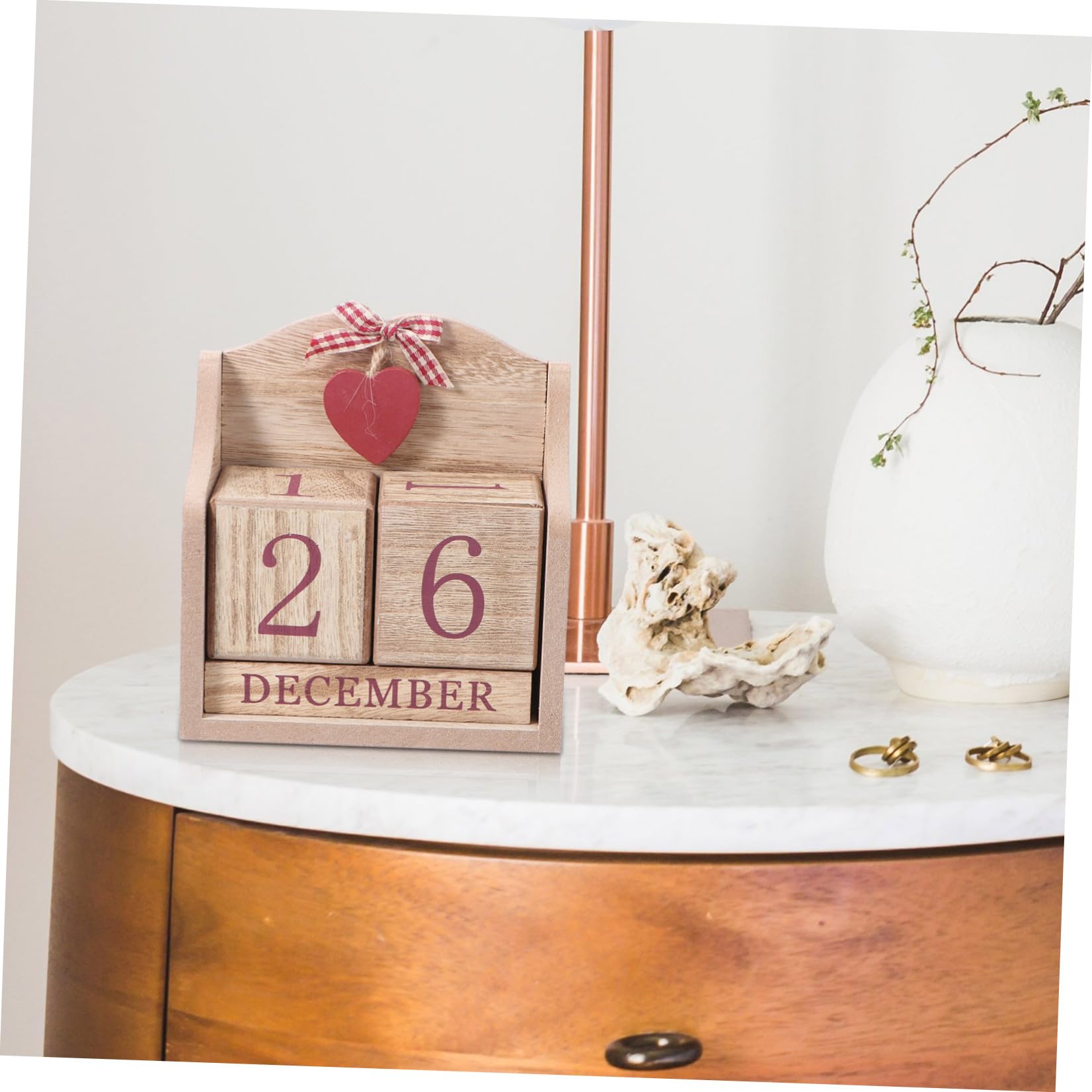 Calendario da Tavolo in Retrò Cambio Manuale Data, Decorazione Unica per Casa e Regalo Originale per Camera da Letto