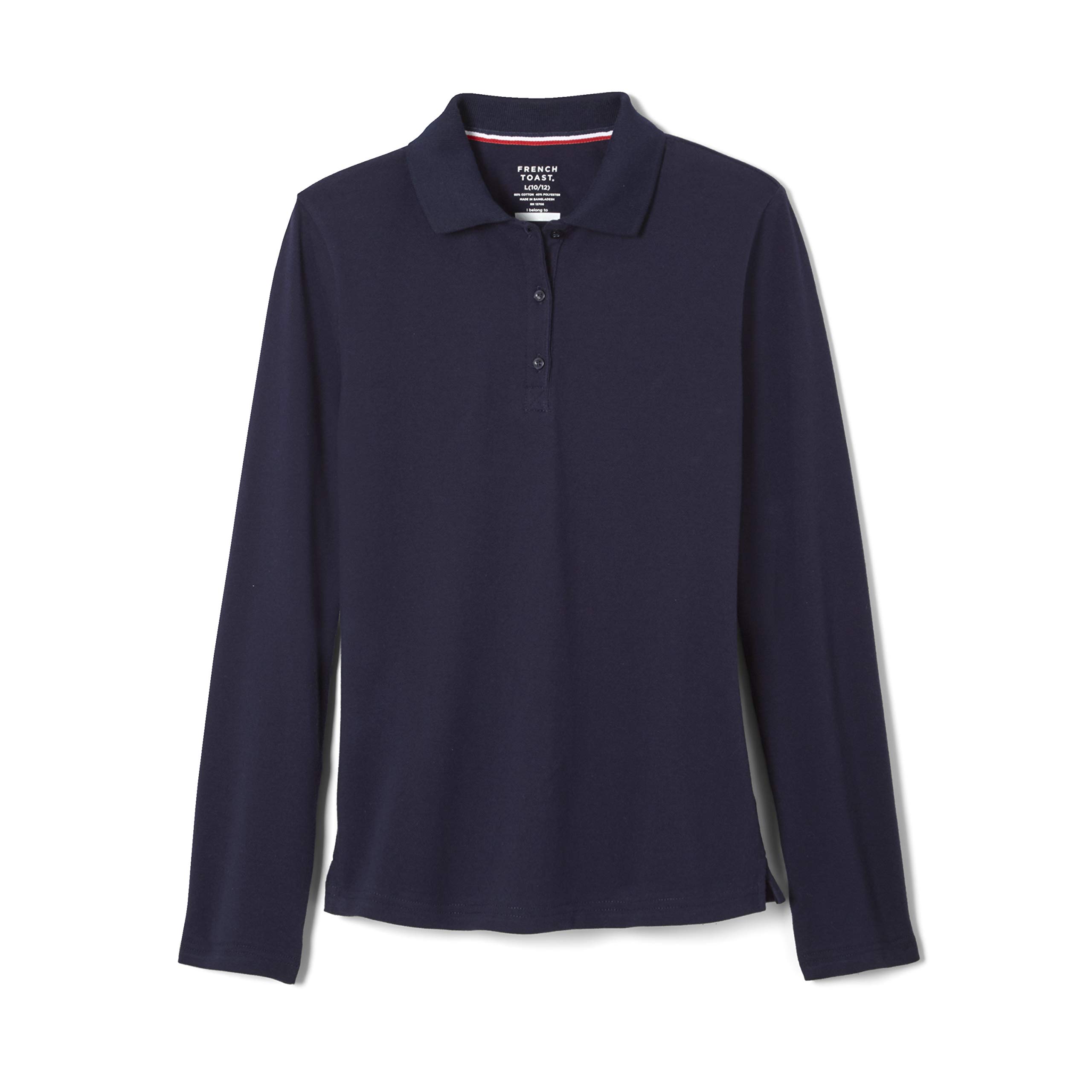French Toast Girls' Long Sleeve Stretch Pique Polo