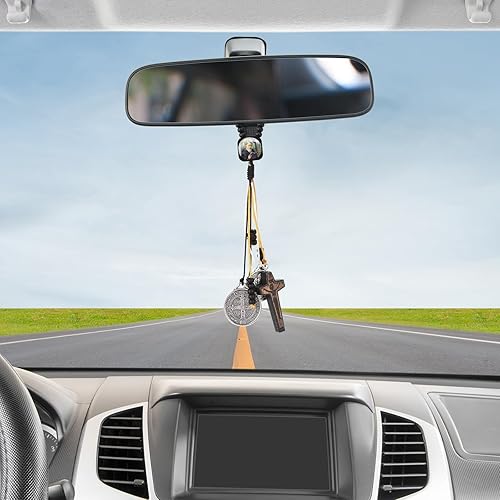 Miniatura 5 de Medallas de San Benito para puerta con tarjetas de oración de San Benito para protección del hogar, juego de regalo católico de bendición de la casa