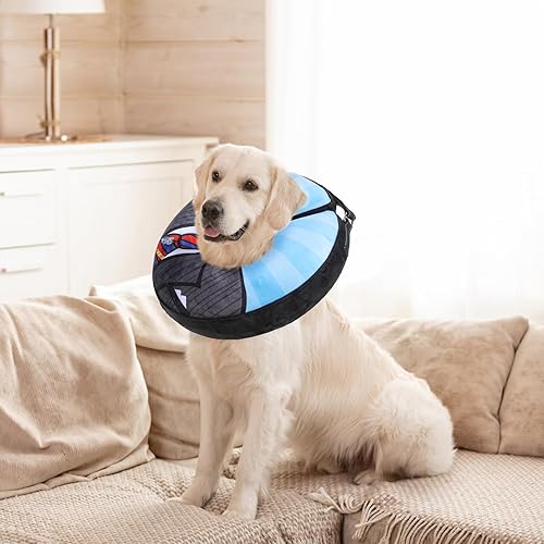 Miniatura 7 de SCENEREAL Collar inflable protector para perros y gatos, gris, S