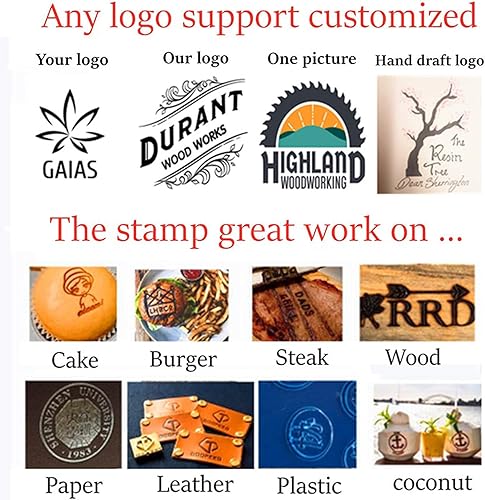 Miniatura 4 de Hierro eléctrico para madera creativo para tartas, cuero, estampado, soldador con sello (2 x 2 pulgadas)