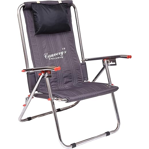 Cauvery Metal Folding Chair - Grey