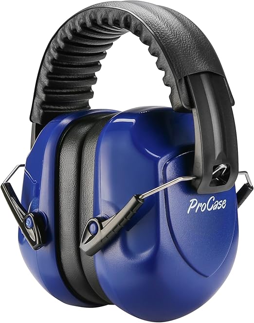 ProCase Noise Reduction Ear Muffs, Sound Proof Ear Protection, NRR 28dB Noise Cancelling Headphones for Adults Kids Autism, Hearing Protection for Shooting Gun Range Mowing -Navy