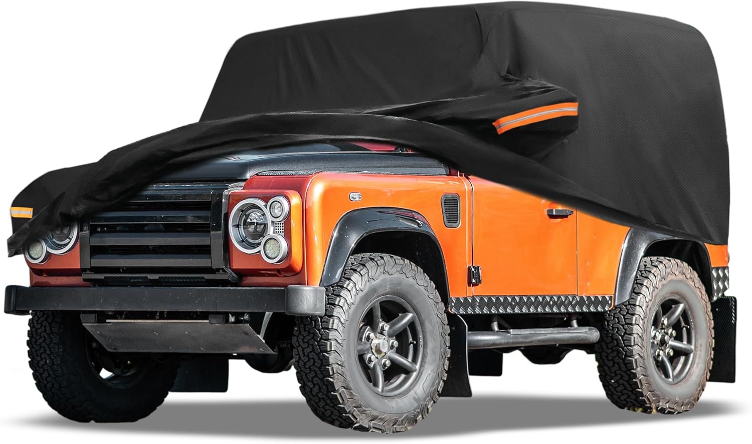 Car Cover Waterproof Custom Fit for Land Rover Defender 90 2020-2024 All Weather for Automobiles Outdoor Snow Sun Dust UV Protection Full Exterior Cover with Door Zipper