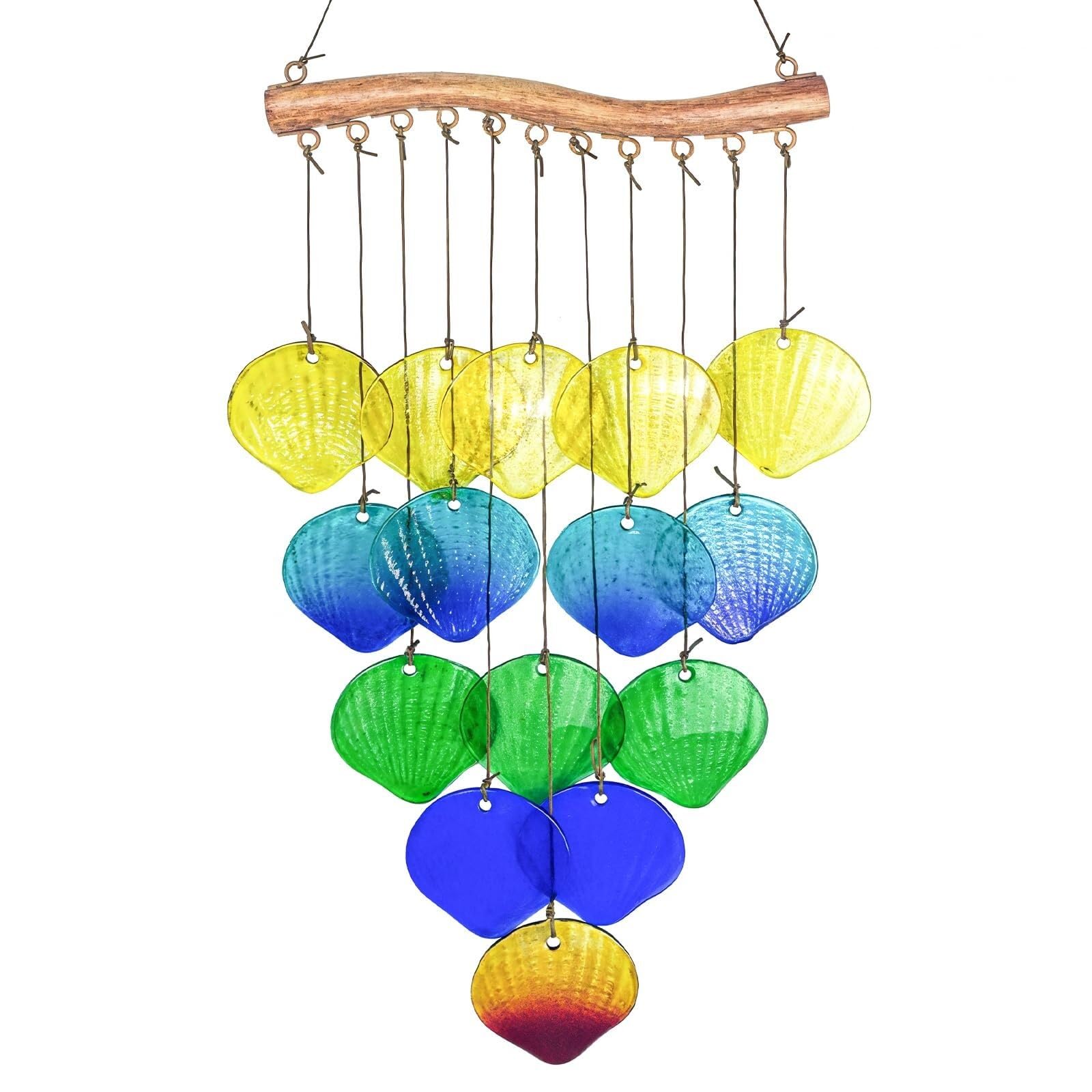 Wind Chime Glass Wind Chimes For Outside Decor For Patio Garden Yard Nice Birthday Gifts Memorial Gift Windchime(Shell2)