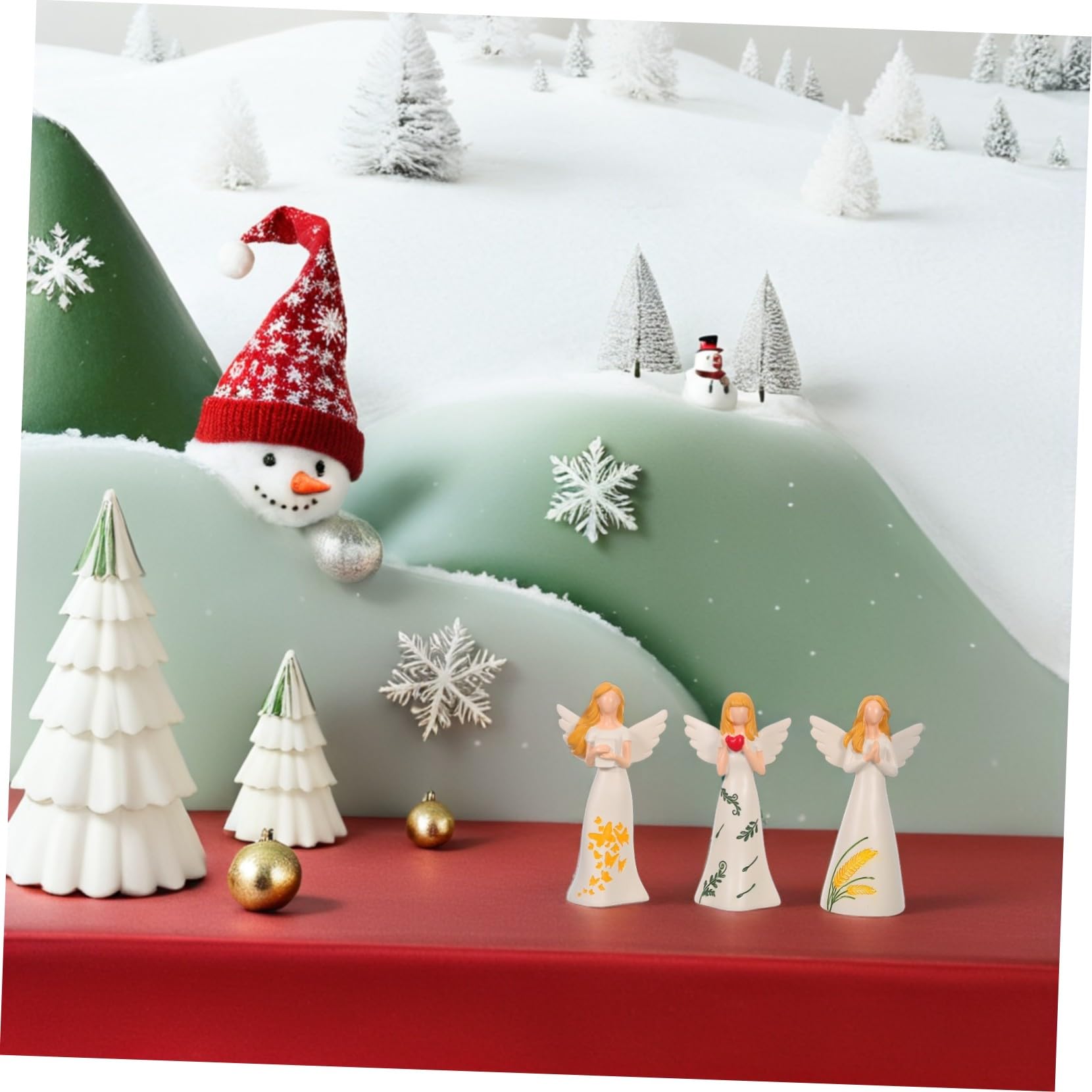 GLEAVI 3 Piezas De Ángel Navideño para Decoración del Hogar Adorno De Ángel De Acción De Gracias