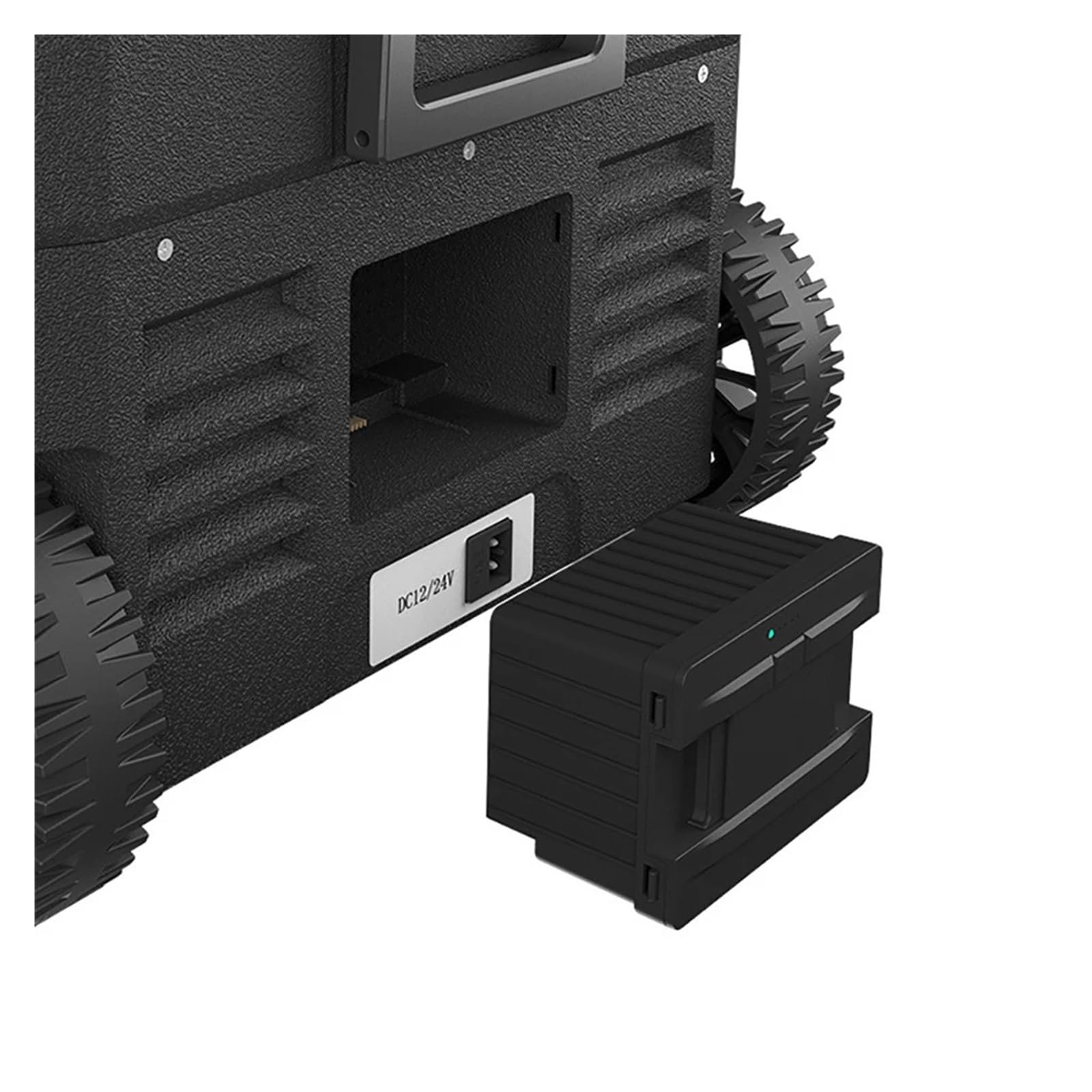 Lodówka samochodowa Wyjmowana bateria Wbudowana bateria litowa 15600mAh, Kompatybilna z Alpicool P8/CX/TA/TAW/TS/TW/TWW 12/24V DC i 120～240V AC(1PCS-black)
