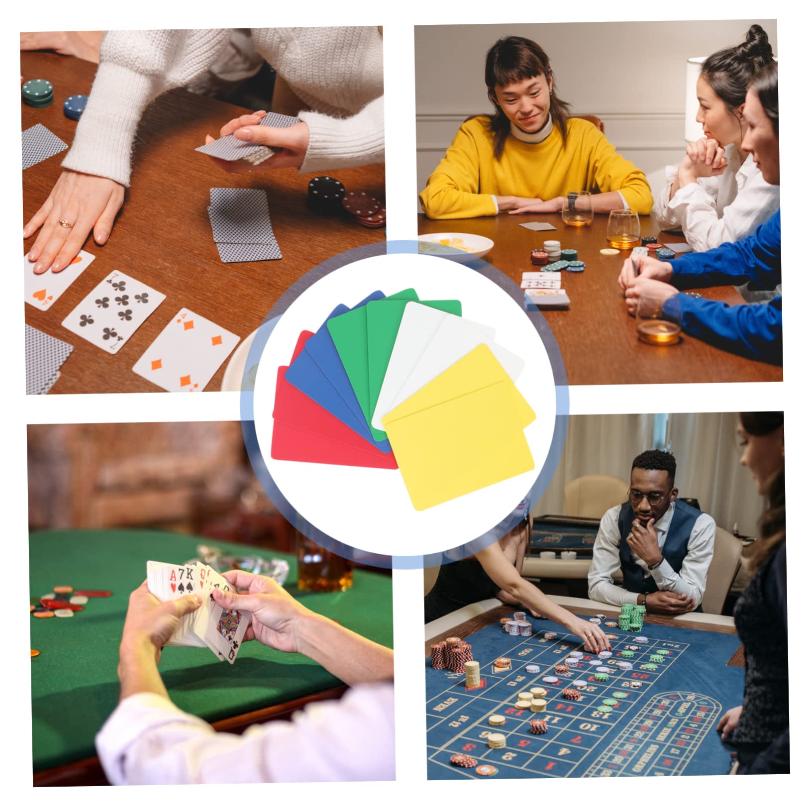 Alasum 40pezzi Distributore Di Carte Da Poker Professionale Da Plastica Utensile Per Gioco Di Carte Accessorio Per Giochi Di Poker Colori Differenti