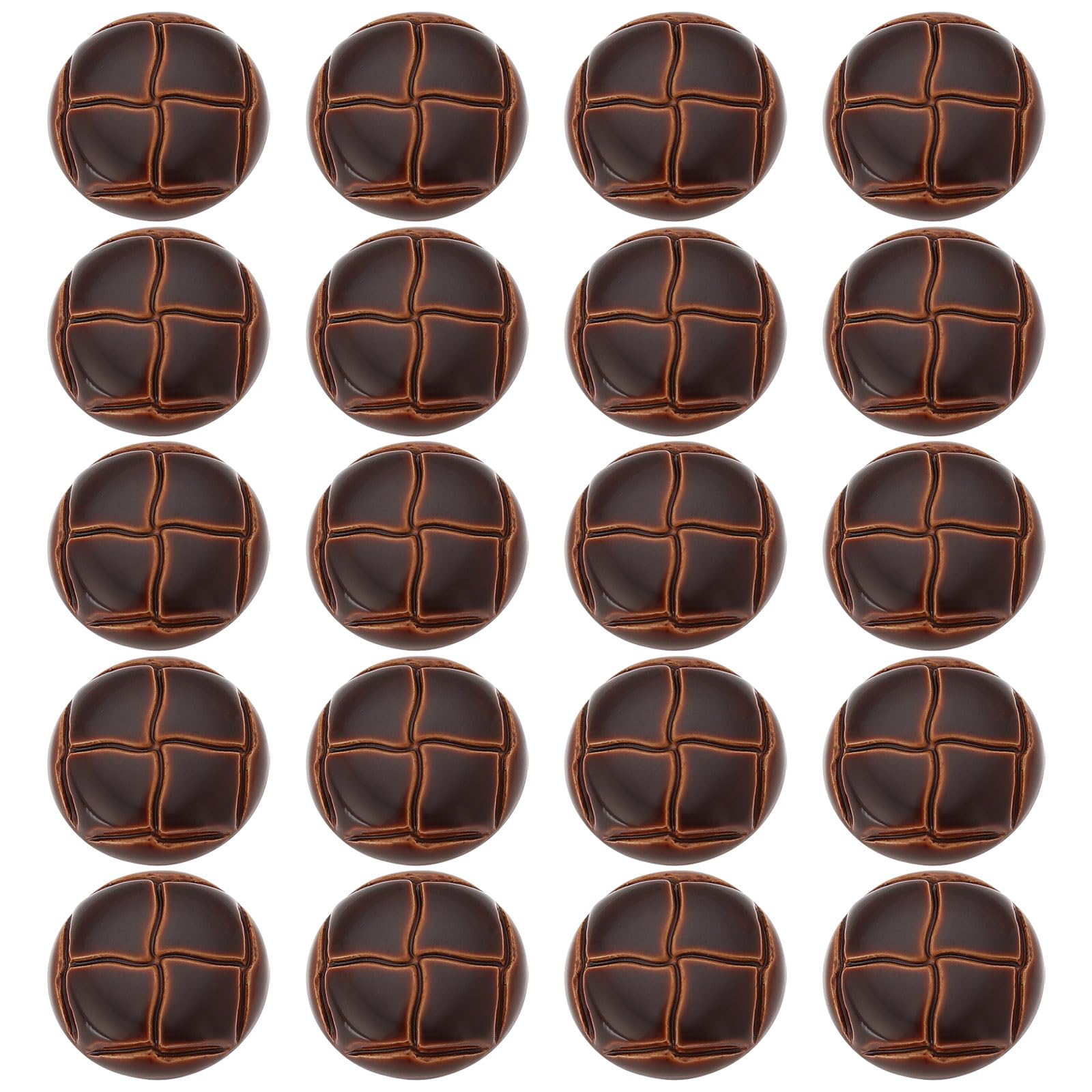 ECSiNG 20PCS 20mm Brown Football Buttons