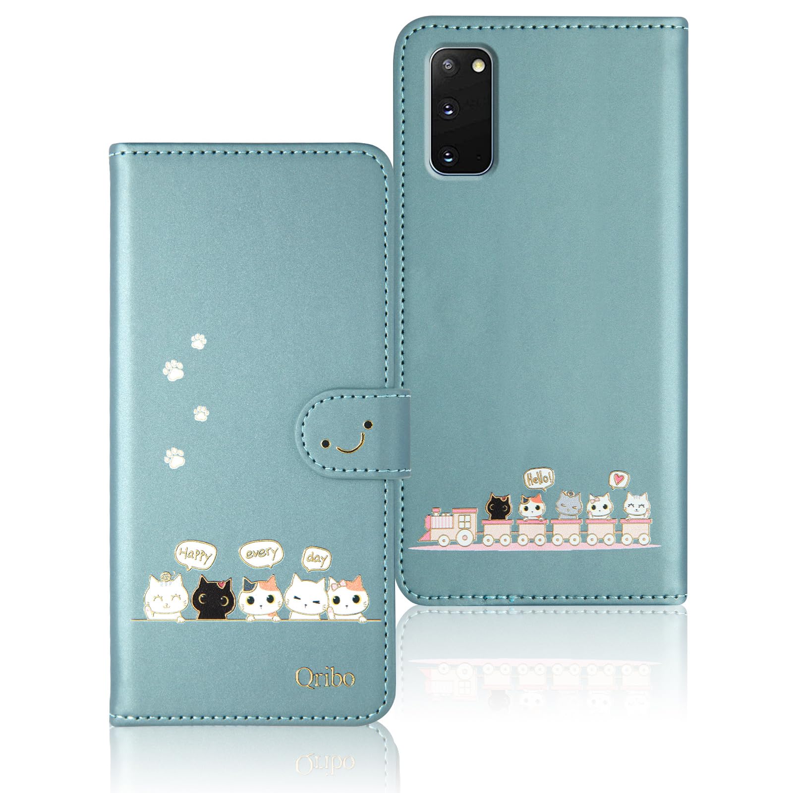 Amazon.co.jp: Qribo Galaxy S20 ケース 手帳型 SC-51A SCG01 ケース