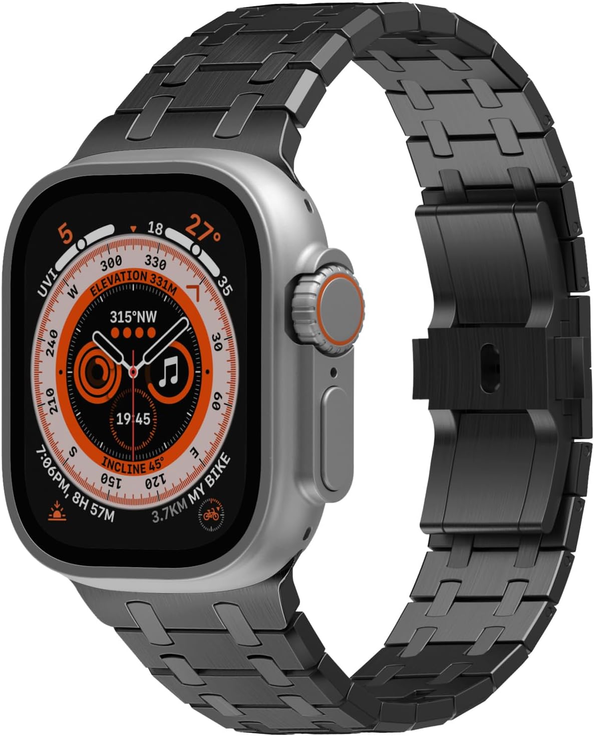 Luxury Modification Kit Watch Strap，For Apple Watch Band Series 8 7 6 5 4 SE 49mm 45mm 44mm 42mm Refit Set Metal Steel Watch Band