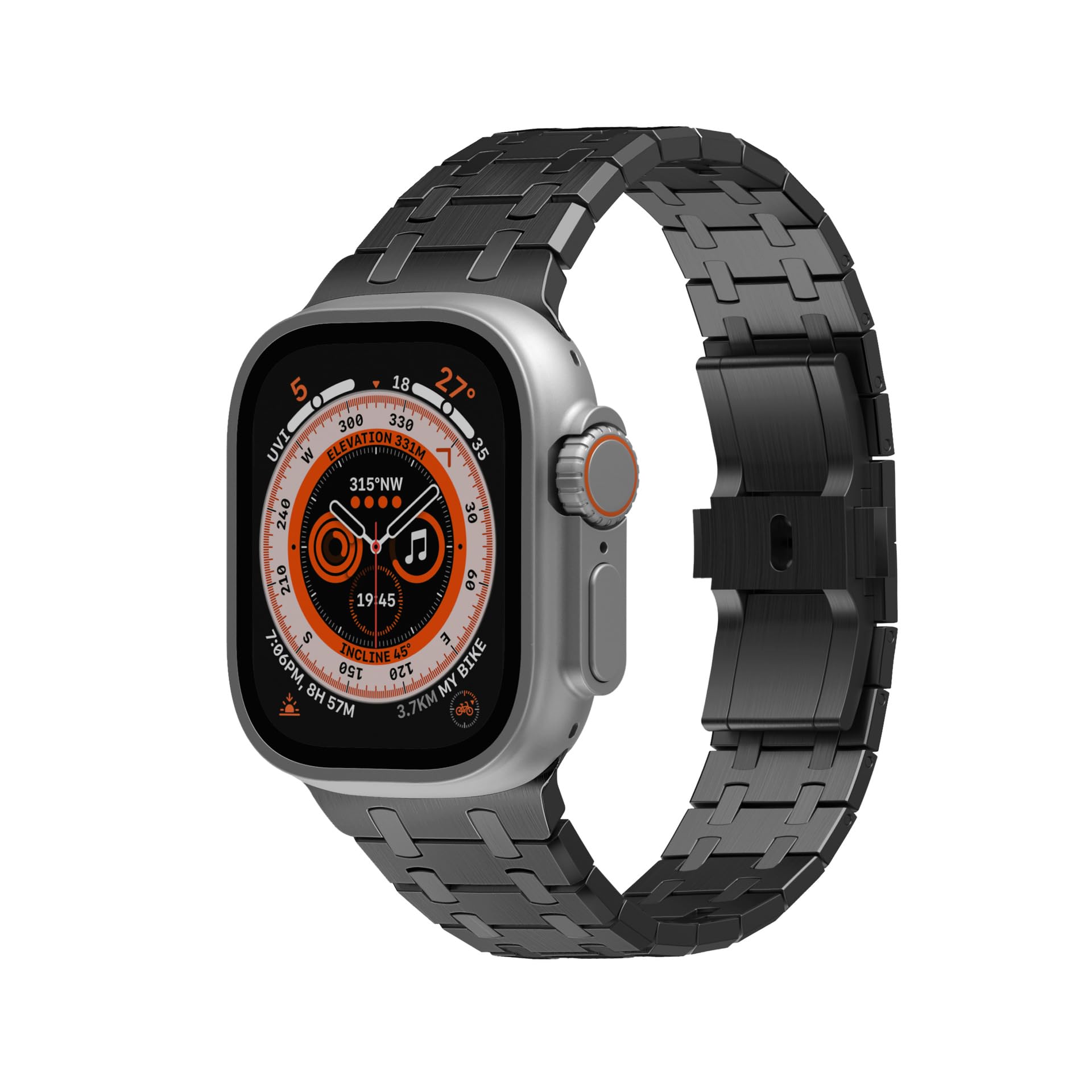 Pasek do zegarka ze stali nierdzewnej, do paska do zegarka Apple 49 mm 45 mm 44 mm 42 mm (nie do zegarka), pasek do zegarka z bransoletą, do serii Iwatch Ultra 8 7 6 5 4 SE
