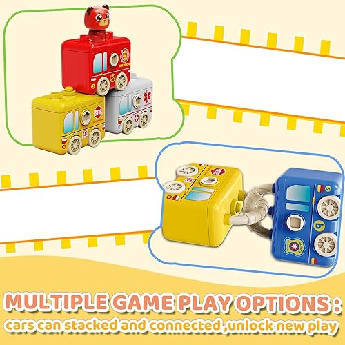 Miniatura 6 de Juguetes de aprendizaje para niños de 2, 3 y 4 años, juego de tren Montessori para contar actividades de emparejamiento y clasificación, con