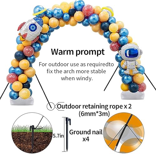 Miniatura 3 de Soporte de arco de globos, 10 pies de ancho x 9 pies de alto, kit de arco de globos ajustable con base, clip para globos, tira de globos,