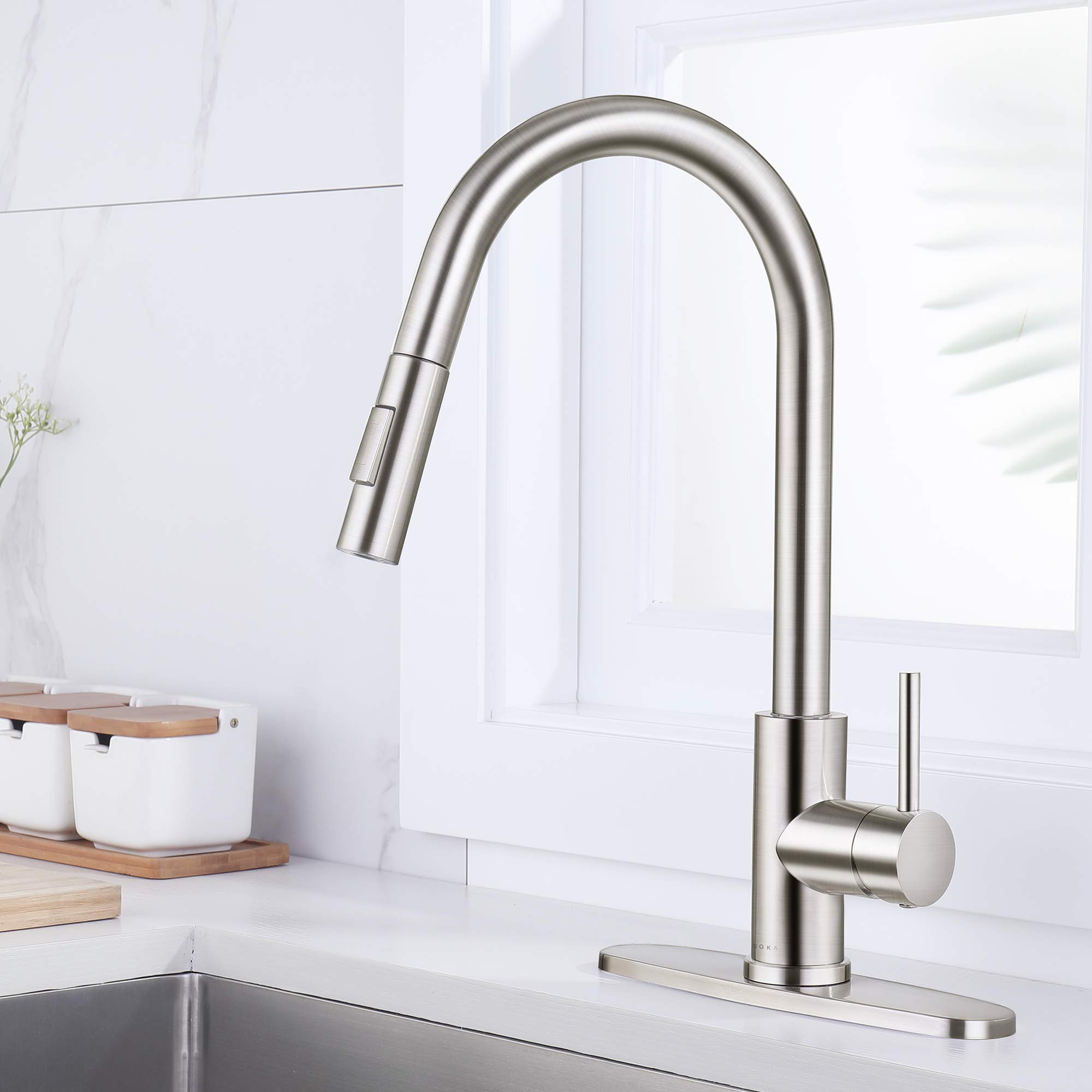 Buy SOKA Commercial Kitchen Faucet with Pull Down Sprayer RV Touch