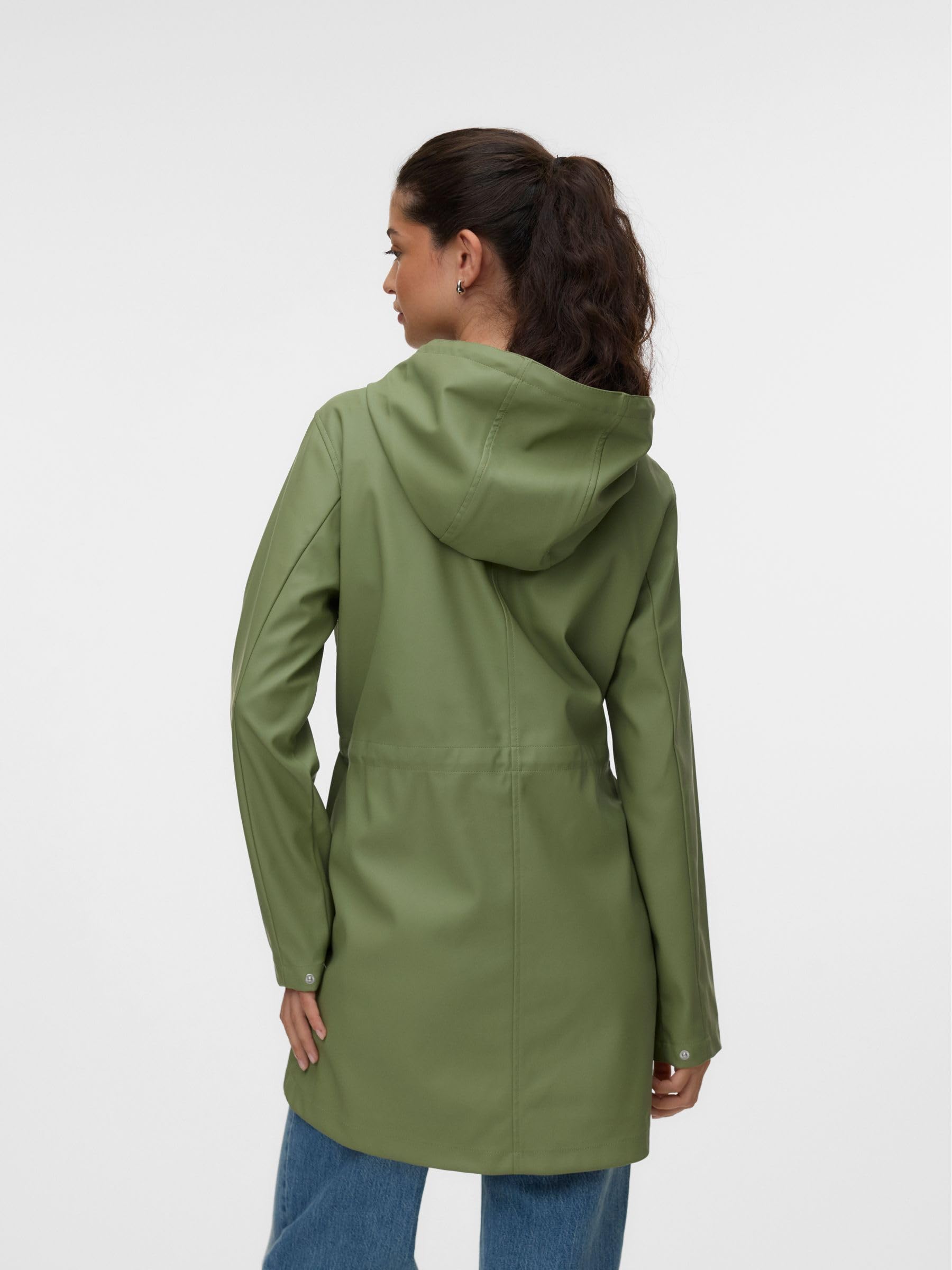 Vero Moda Damen Regenjacke VMMalou Regen-Mantel mit Kapuze