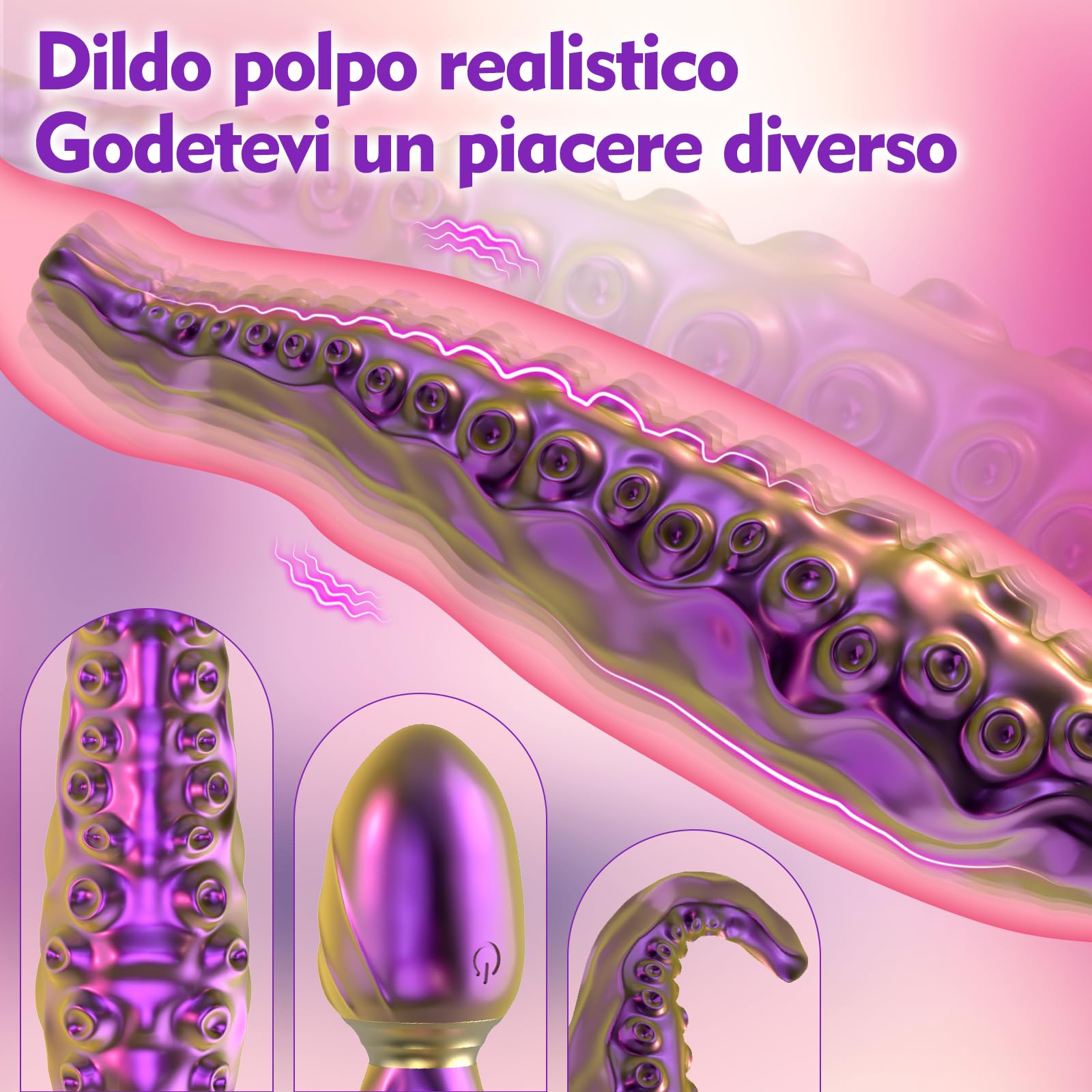 Sex Toys Vibratoreper Donna Professionale-Vibratore Donna Doppia Stimolazione Clitoride e Vagina con 10 Modalità Vibrazione,Vibratoreper Donna Realistico per Punto G Squirting Sex Toys Coppia Donna.