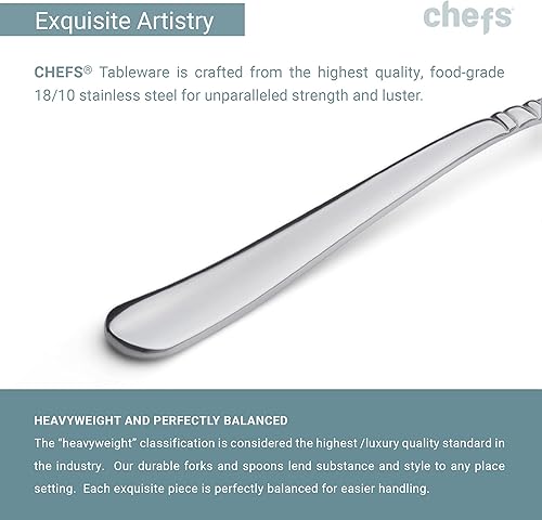 Miniatura 6 de Chefs Juego de cubiertos de acero inoxidable 1810, 20 piezas, servicio para 4, Harlow