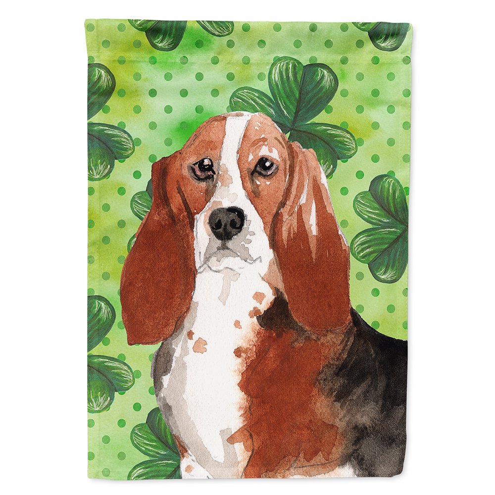 Drapeau de jardin Basset Hound Shamrocks Caroline's Treasures taille S