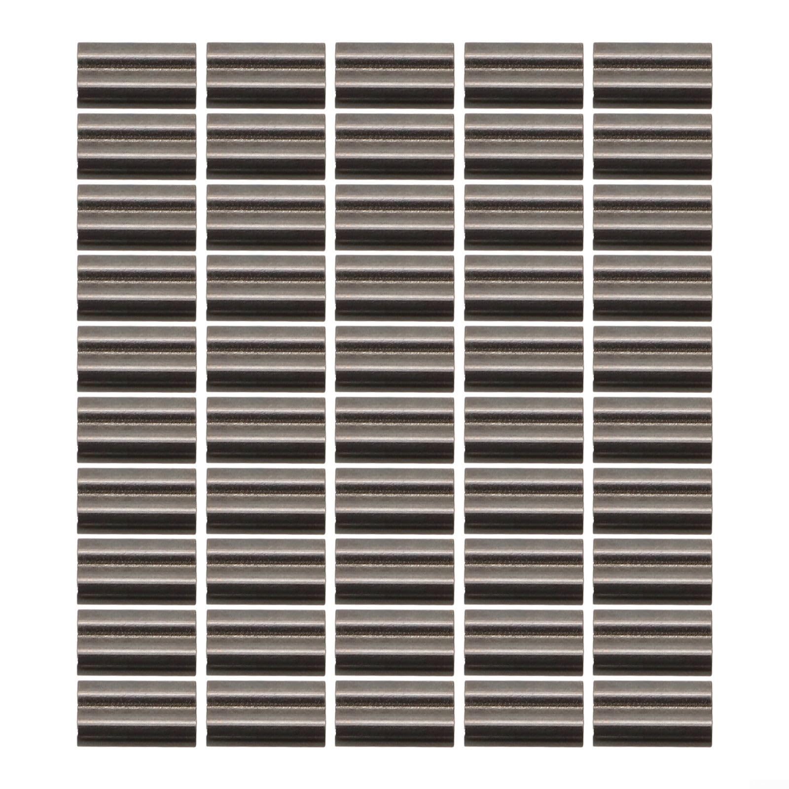 Lot De 50 Manchons à Sertir Doubles En Cuivre Pour Pêche – Tailles Assorties, Pour Fluorocarbone Et Nylon – 2 Mm