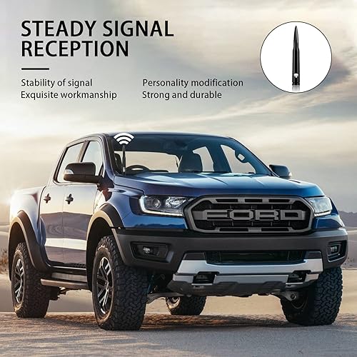 Miniatura 4 de Dewkou Pack-1 Car Bullet Antenna for Most Chevy and GM Cars Universal Short Vehicle Antenna Made 6061 Aluminum Heavy Duty Pickup Trucks Accessories