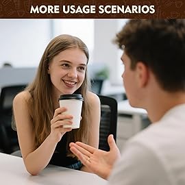 YEEHAW 100 Pack 12oz Coffee Cups with Lids, White Disposable Paper Cups, to Go Coffee Cups for Cafes, Party, and Office